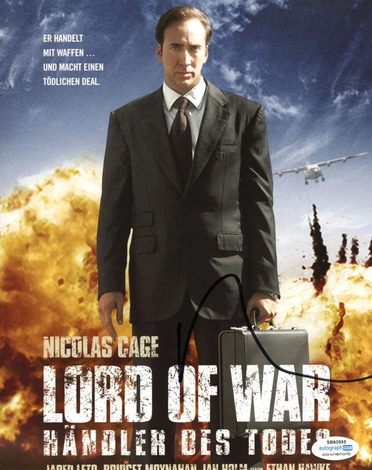 NICOLAS CAGE — Nicolas Cage signed "LORD OF WAR" 8x10 Photo af PROOF Yuri Orlov ACOA COA, image 3
