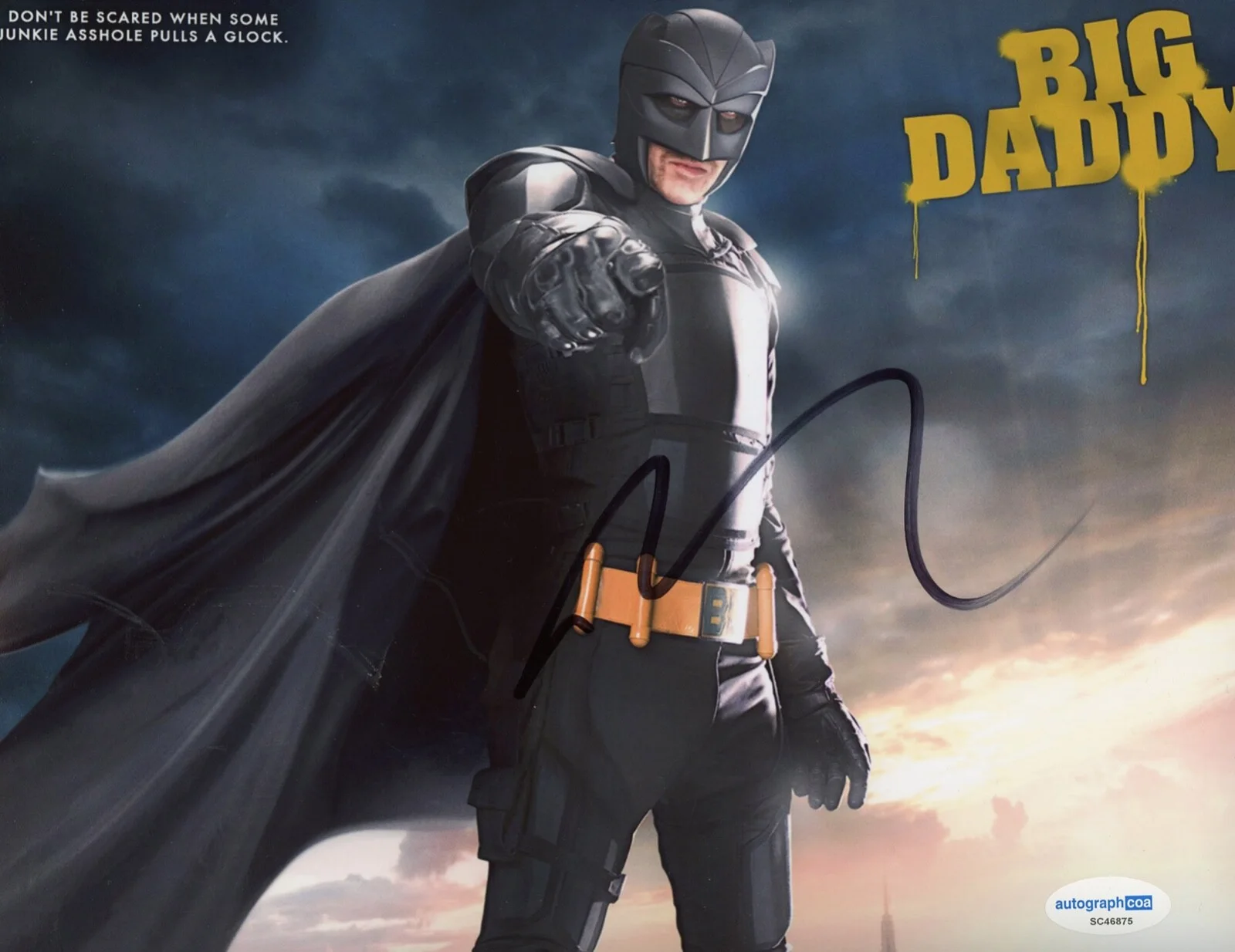 NICOLAS CAGE — Nicolas Cage signed "KICK ASS" 8x10 Photo q Autographed PROOF Big Daddy ACOA COA, изображение 3