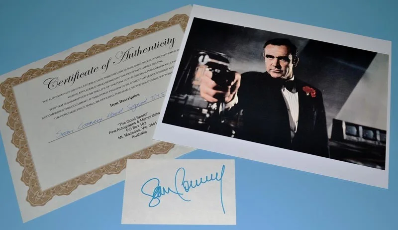 SEAN CONNERY, 19 Stars, Crew — Signed SEAN CONNERY +19 JAMES BOND 007 Autographs, UACC, COA, DVD, Briefcase DAF, изображение 2