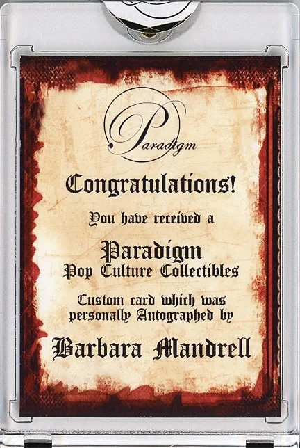 Barbara Mandrell — -BARBARA MANDRELL- 1991 PRO SET SUPERSTARS Signed/Autograph/Auto MUSICARDS Card, image 2