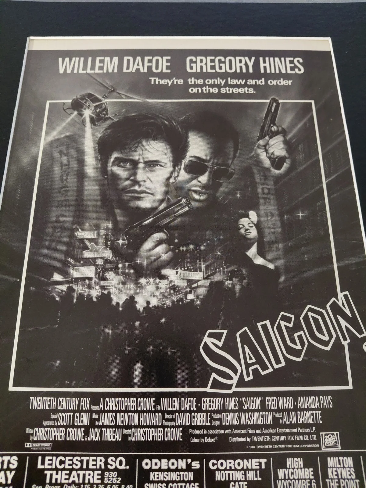Saigon Movie Poster Original Movie Advert Mounted 14x11", изображение 2