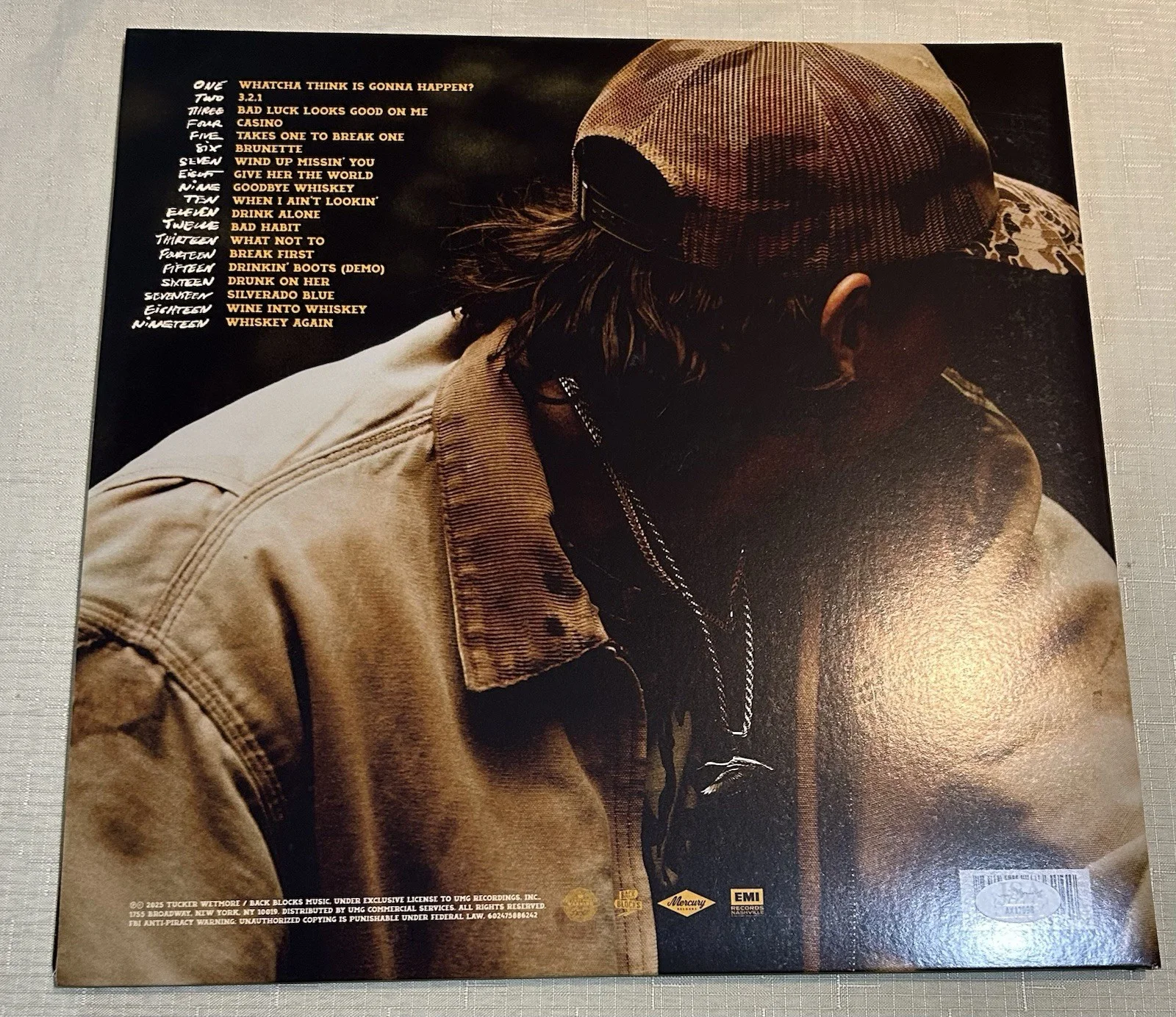 Tucker Wetmore “What Not To” signed album vinyl record JSA certified auto, изображение 2