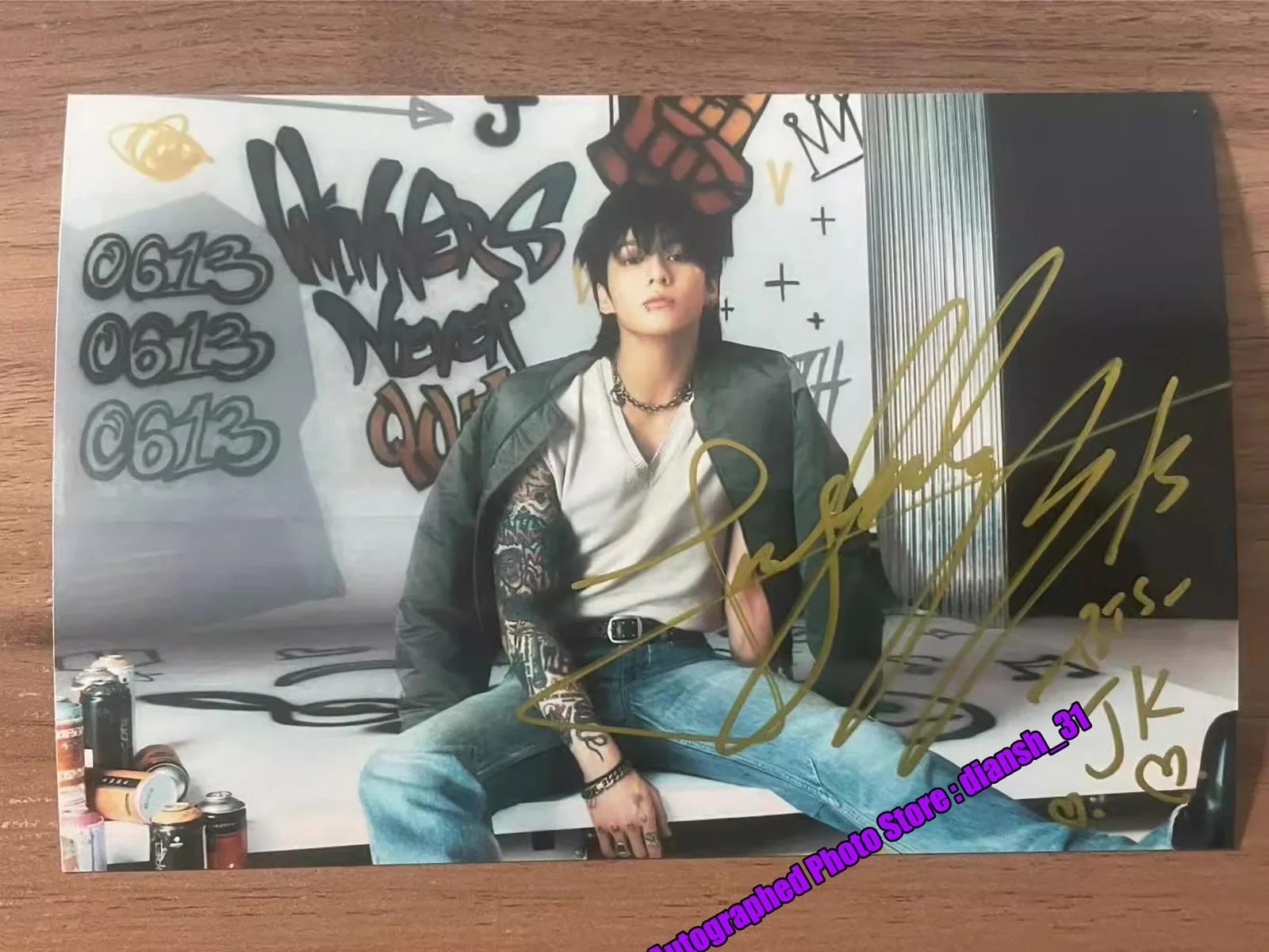 Jeon Jung Kook — Jeon Jung Kook Autographed Photo Hand Signed photograph 4*6 K-POP