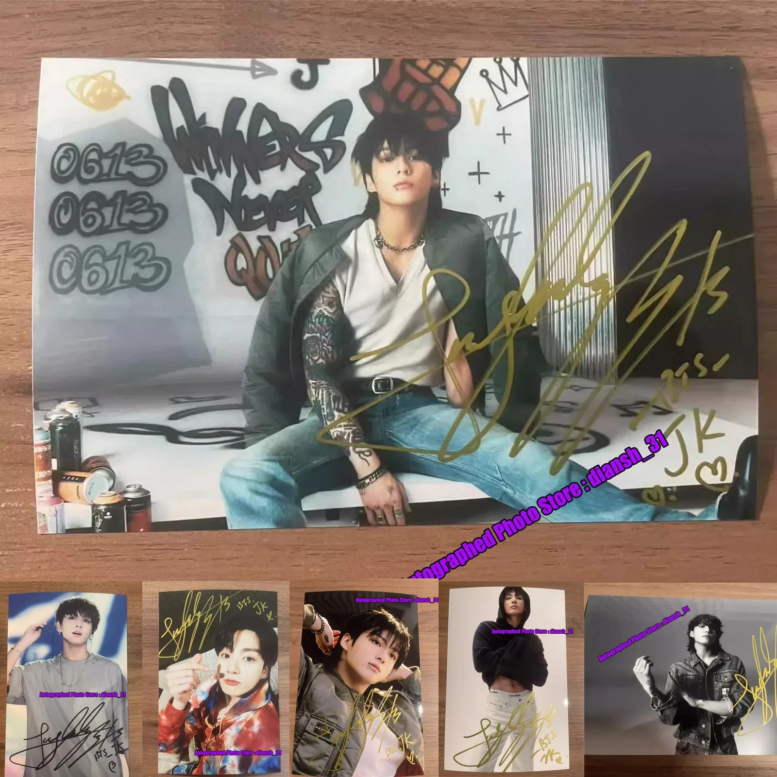 Jeon Jung Kook — Jeon Jung Kook Autographed Photo Hand Signed photograph 4*6 K-POP, image 2