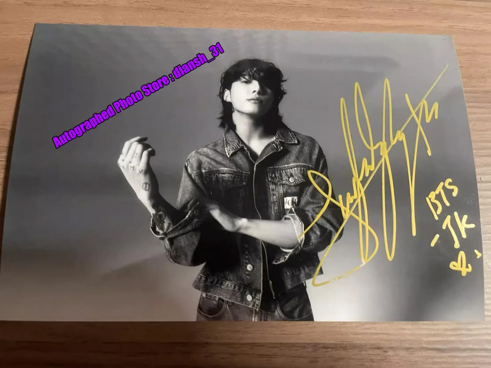 Jeon Jung Kook — Jeon Jung Kook Autographed Photo Hand Signed photograph 4*6 K-POP, image 3