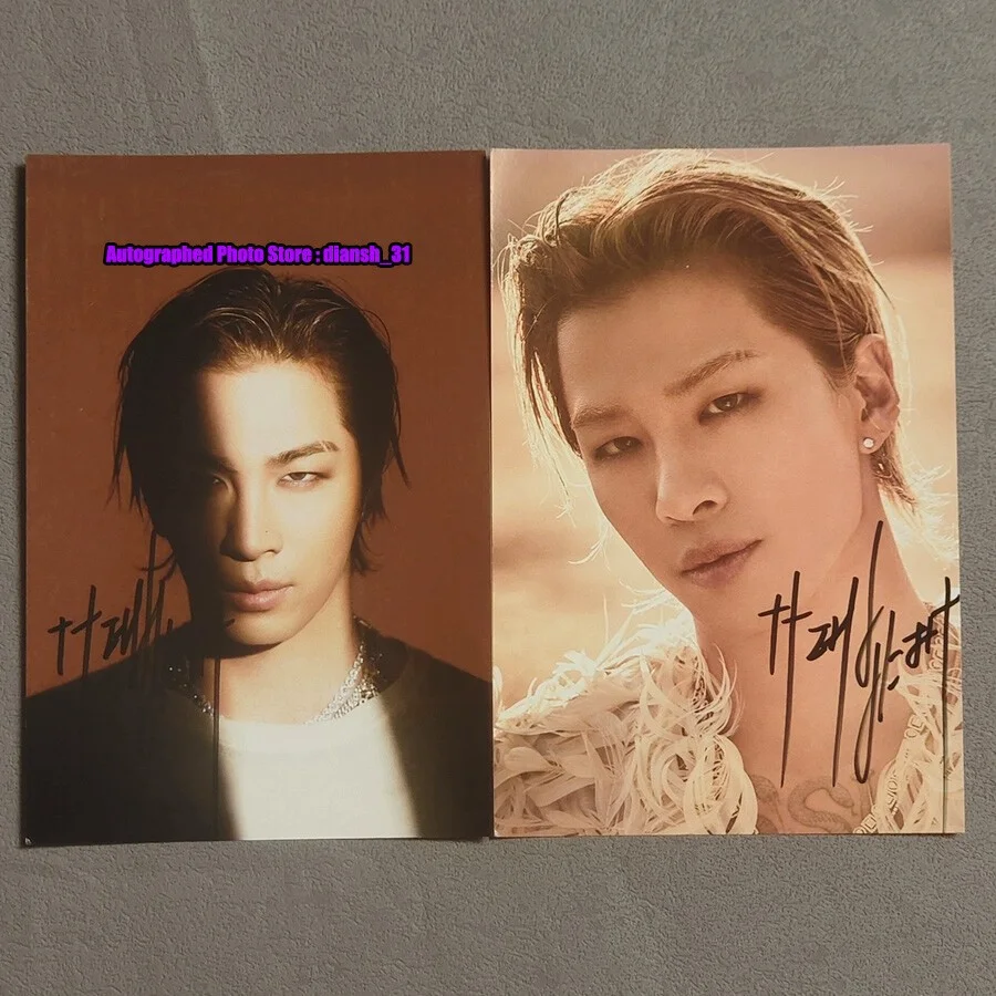 TAEYANG — Signed - TAEYANG Autographed Photo 4*6 KPOP BIGBANG exclusive photograph, изображение 2
