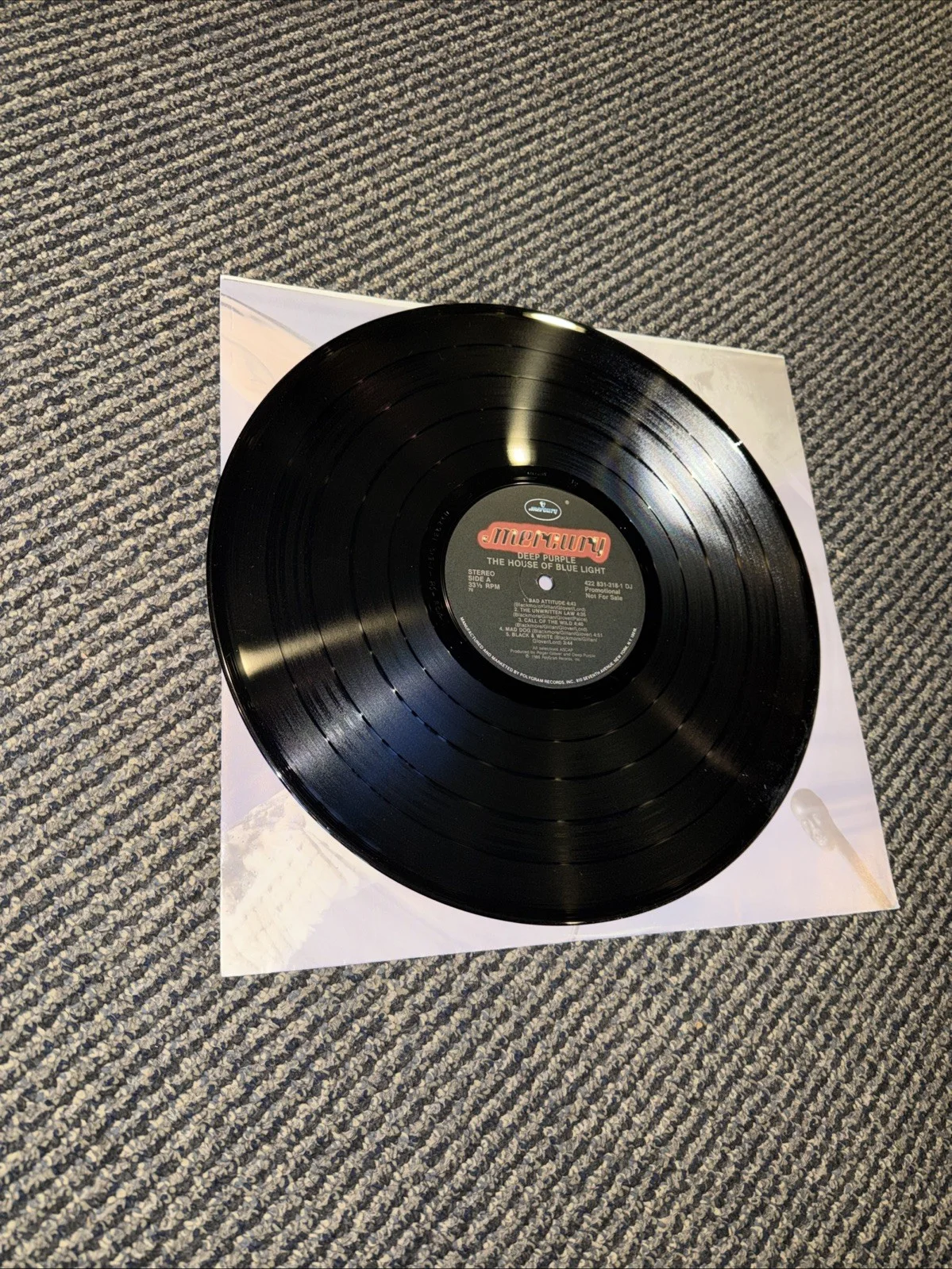 Roger Glover Deep Purple House Of Blue Light Signed Autographed Vinyl Record JSA, изображение 5