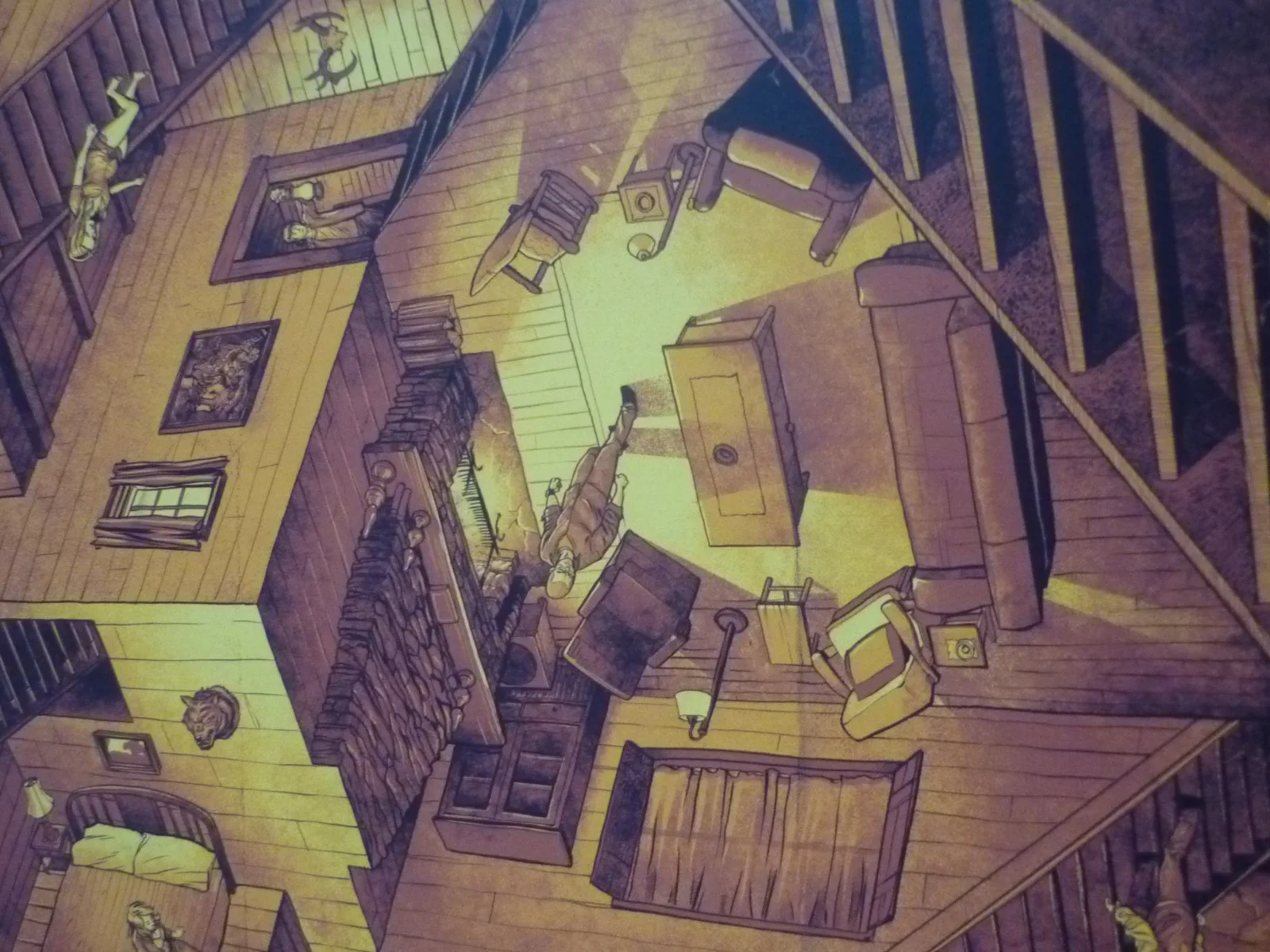 10x8 Framed mounted poster the cabin in the woods you think you know this story, изображение 2