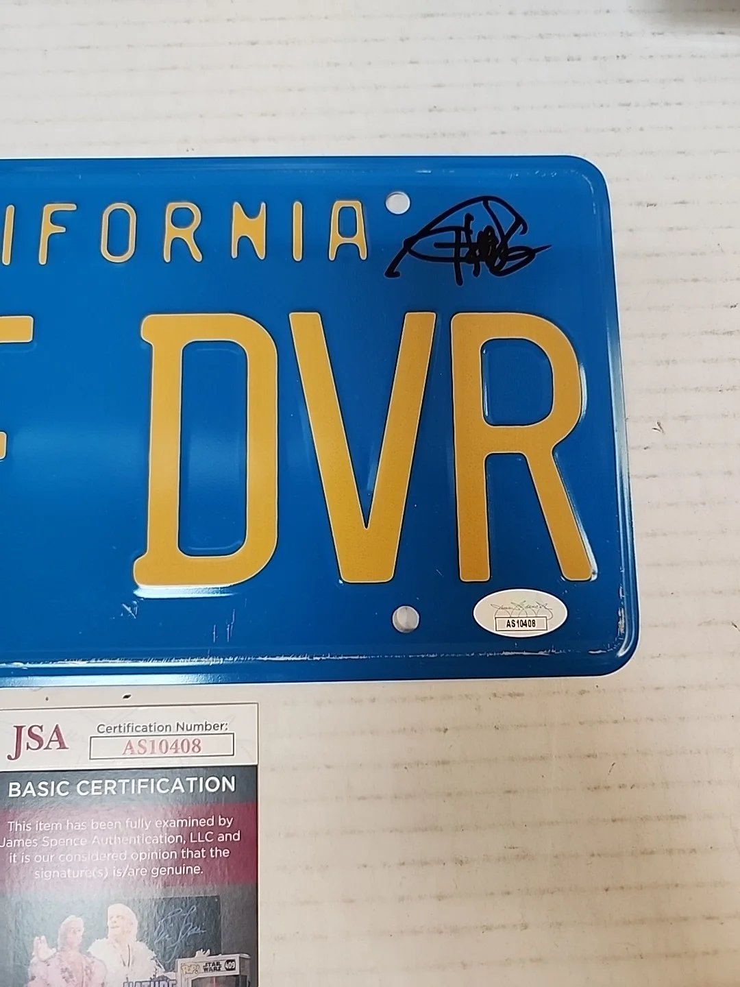 Cheech & Chong Autographed Replica License Plate JSA Authenticated, image 3