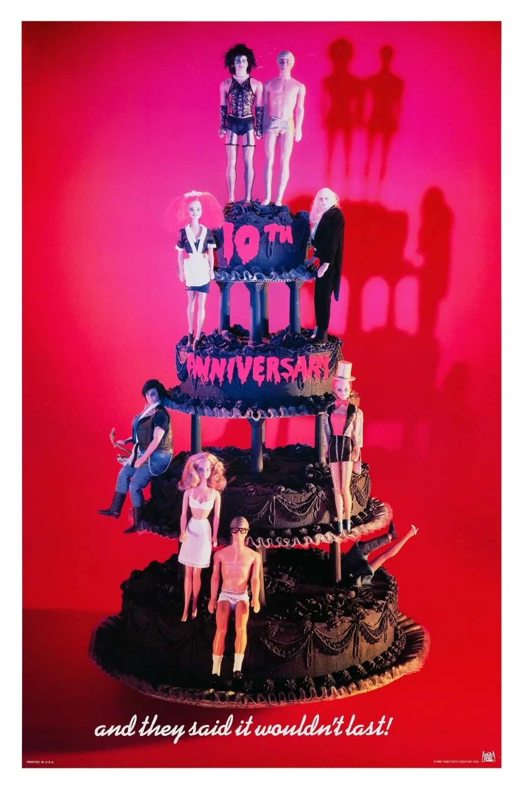 THE ROCKY HORROR SHOW 10TH ANNIVERSARY 1985 Recalled Poster, изображение 2