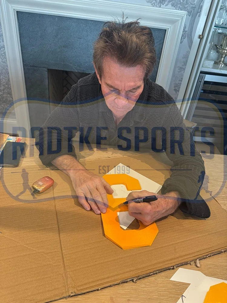 Dennis Quaid — Dennis Quaid Signed St. Louis Custom Blue Vermeil Jersey, image 3
