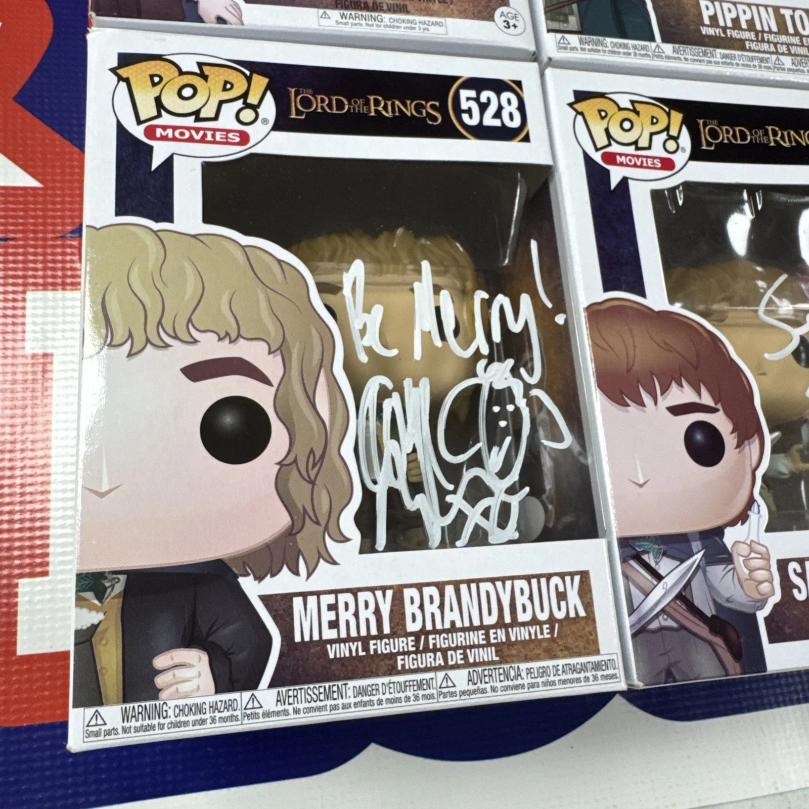 ELIJAH WOOD — Lord Of The Rings SIGNED POP FUNKO FIGURE Baggins Took Gamgee BrandyBuck JSA, изображение 4