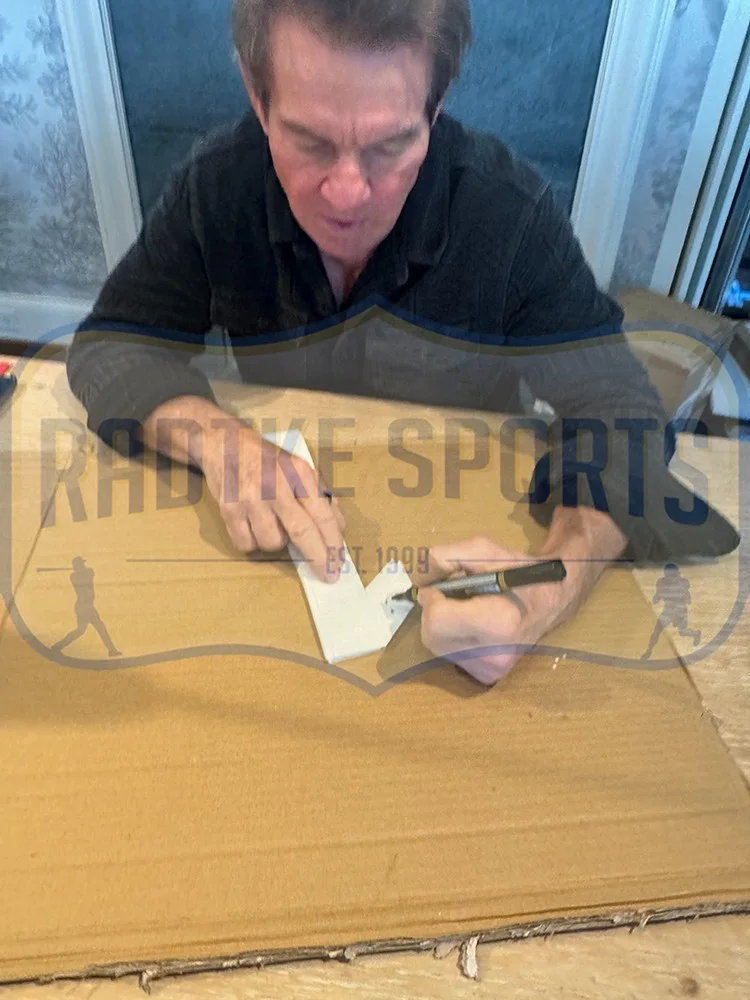 Dennis Quaid — Dennis Quaid Signed Any Given Sunday Custom Black Rooney Jersey, image 3