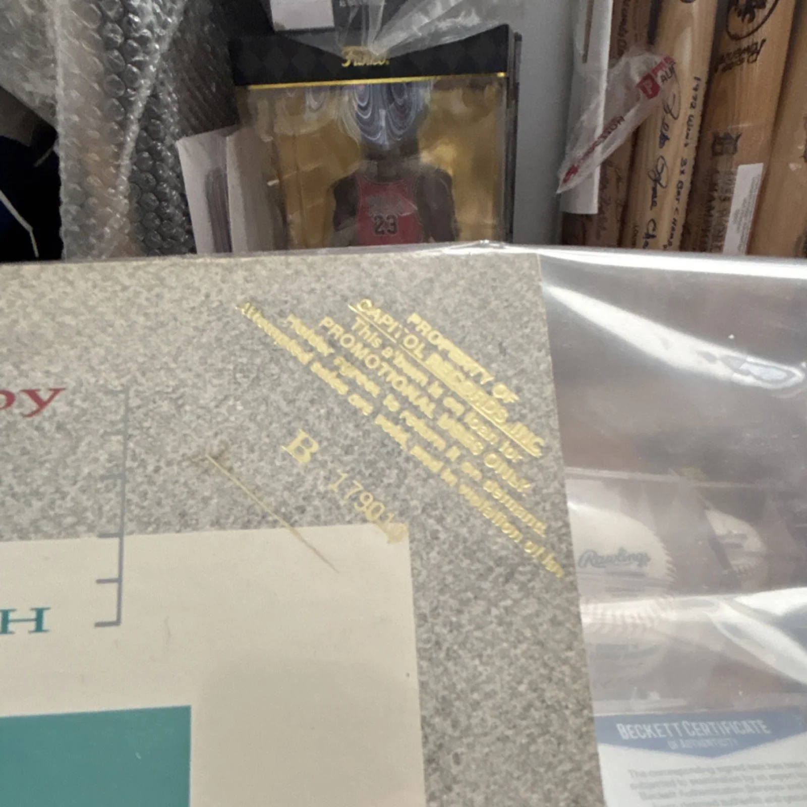 Thomas Dolby The Flat Earth Autographed Vinyl Record Beckett Authentication, image 2