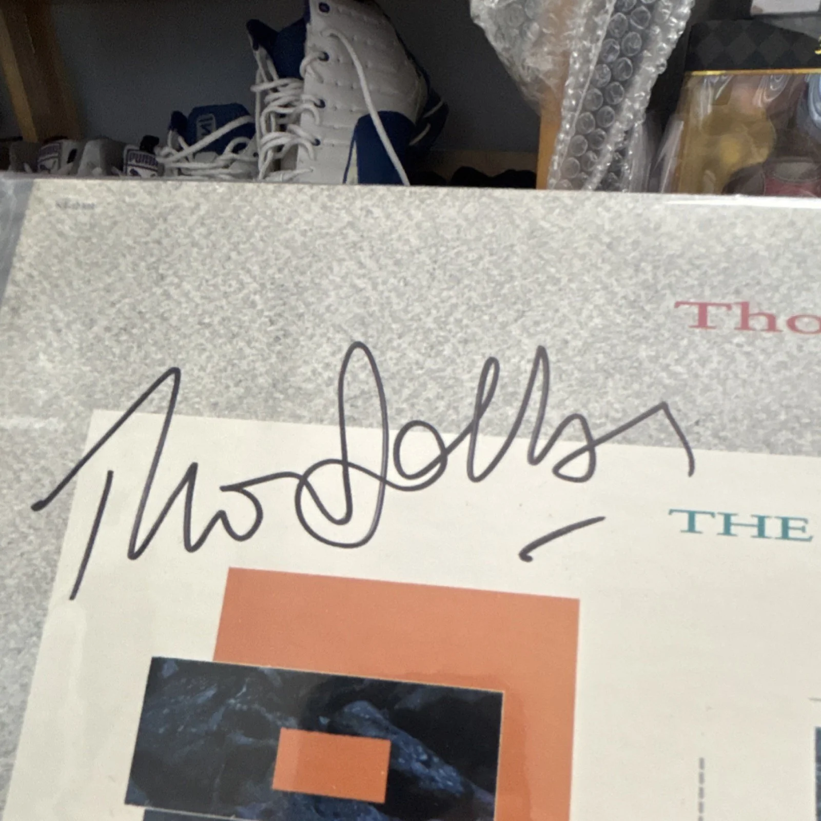 Thomas Dolby The Flat Earth Autographed Vinyl Record Beckett Authentication, image 3