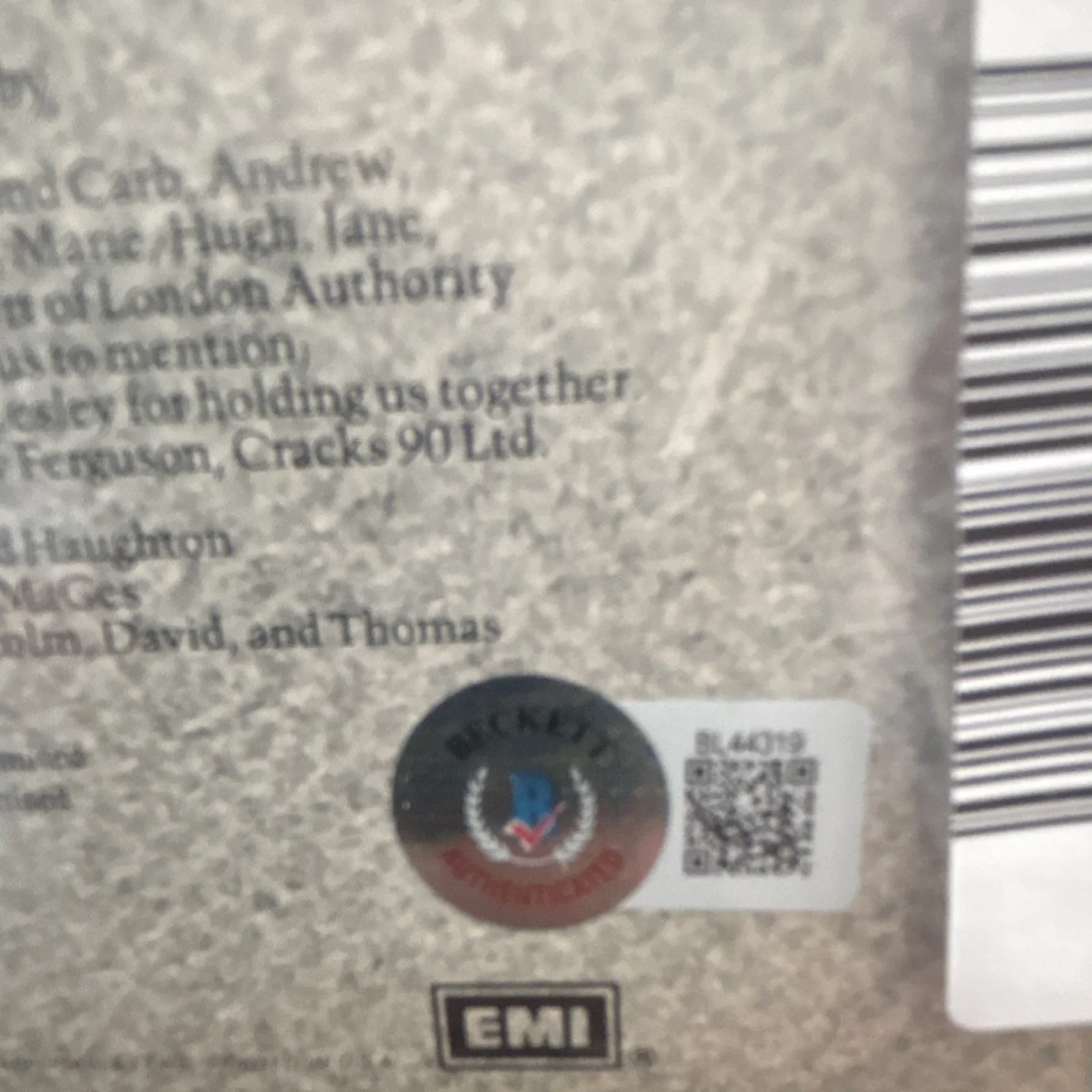 Thomas Dolby The Flat Earth Autographed Vinyl Record Beckett Authentication, image 4