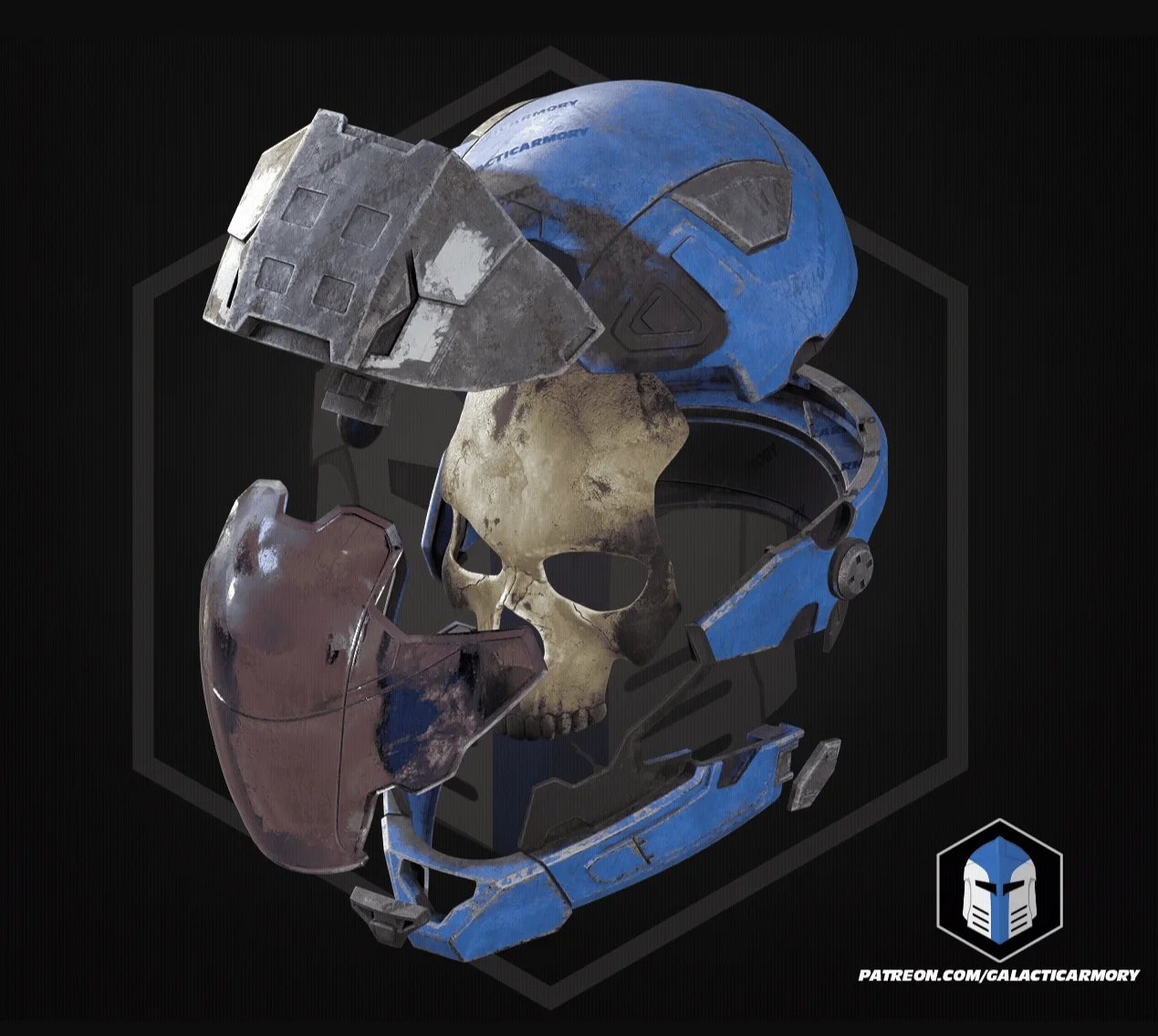 The Halo Haunted Helmet 3D printed raw, изображение 2