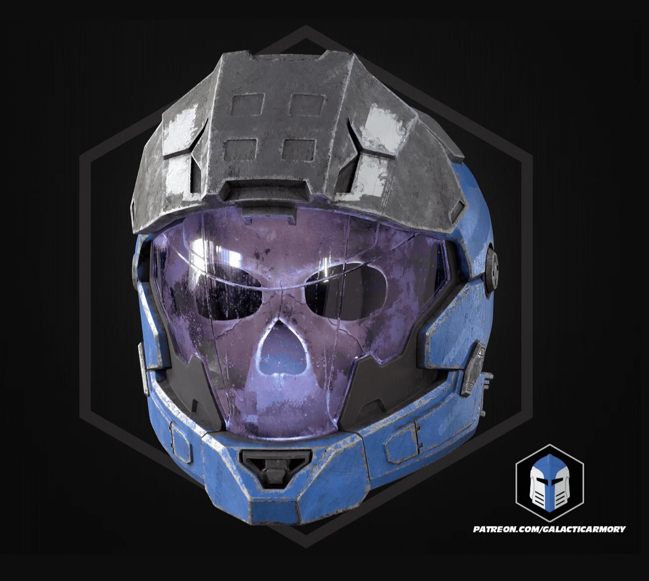 The Halo Haunted Helmet 3D printed raw, изображение 3