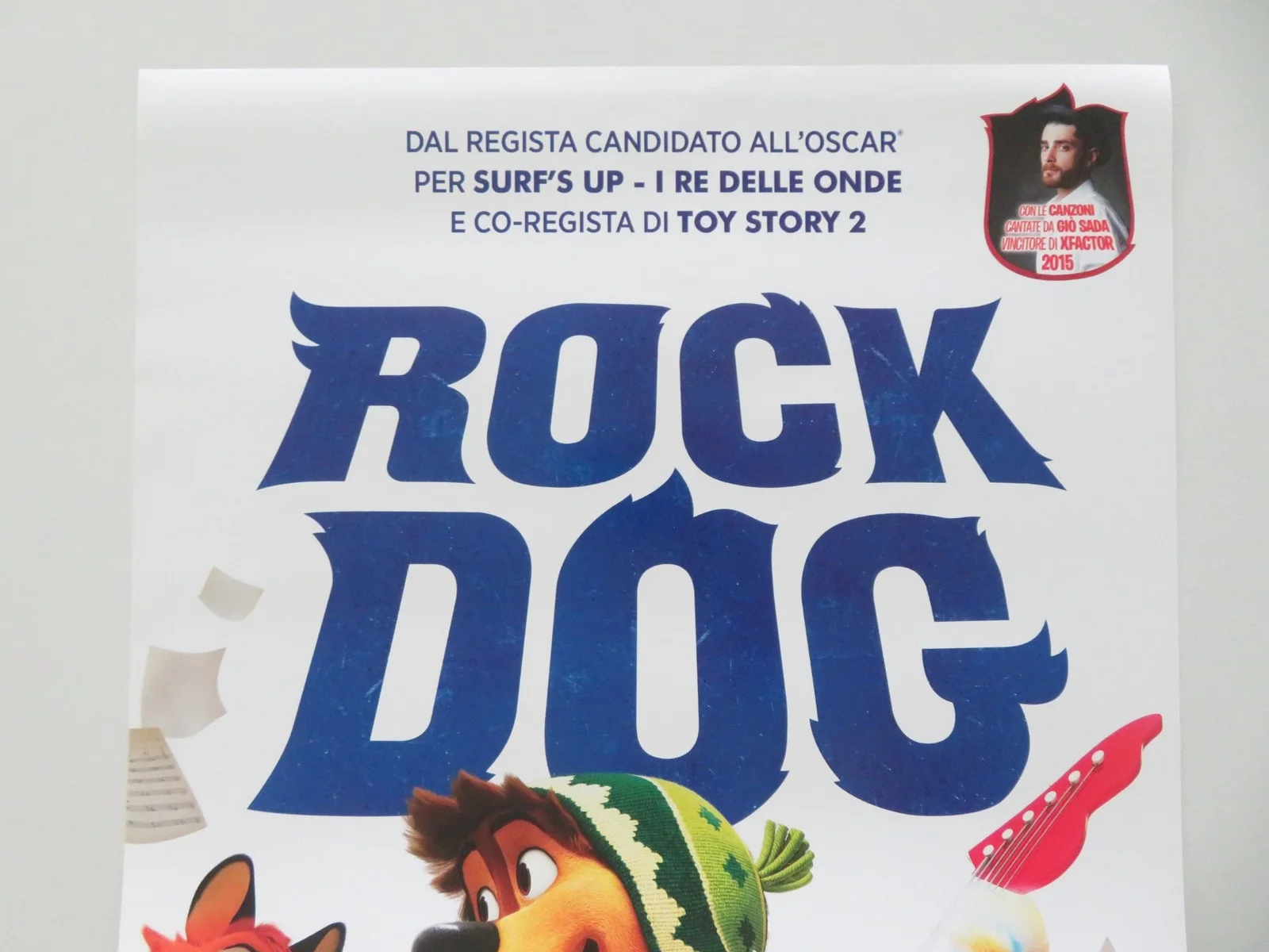 Rock Dog ITALIAN LOCANDINA POSTER Luke Wilson Eddie Izzard 2016, изображение 2