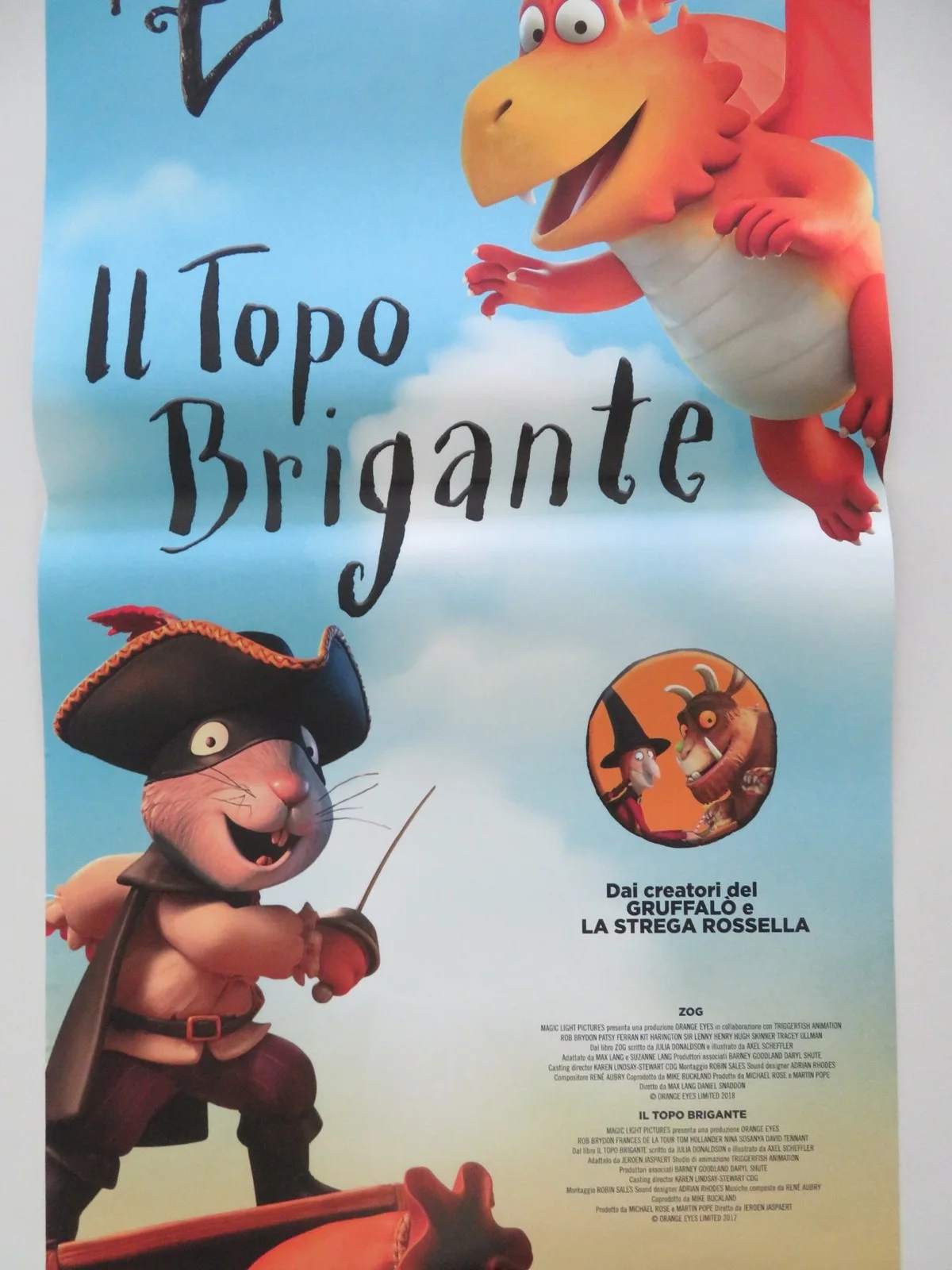 Zog + The Highway Rat ITALIAN LOCANDINA POSTER Lenny Henry David Tennant 2018, изображение 3