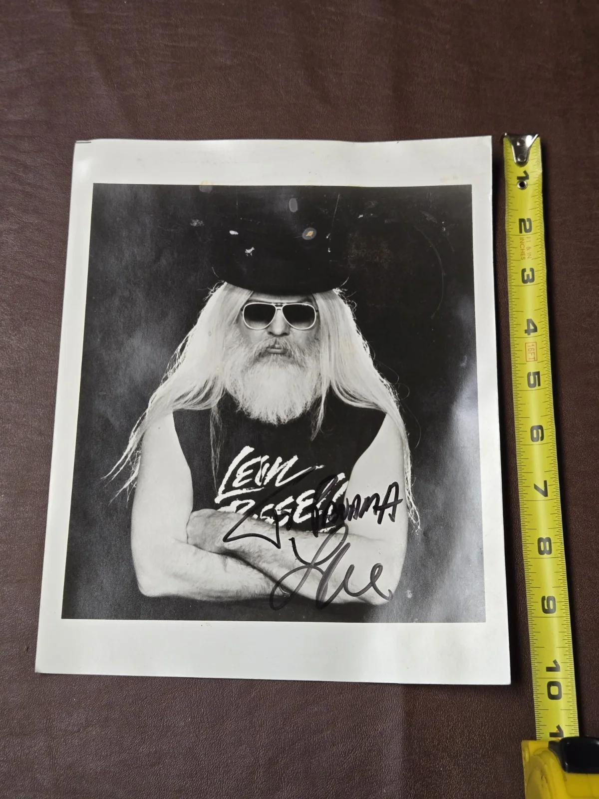 Black & White photograph of American HOF musician Leon Russell, signed (NO COA), изображение 4