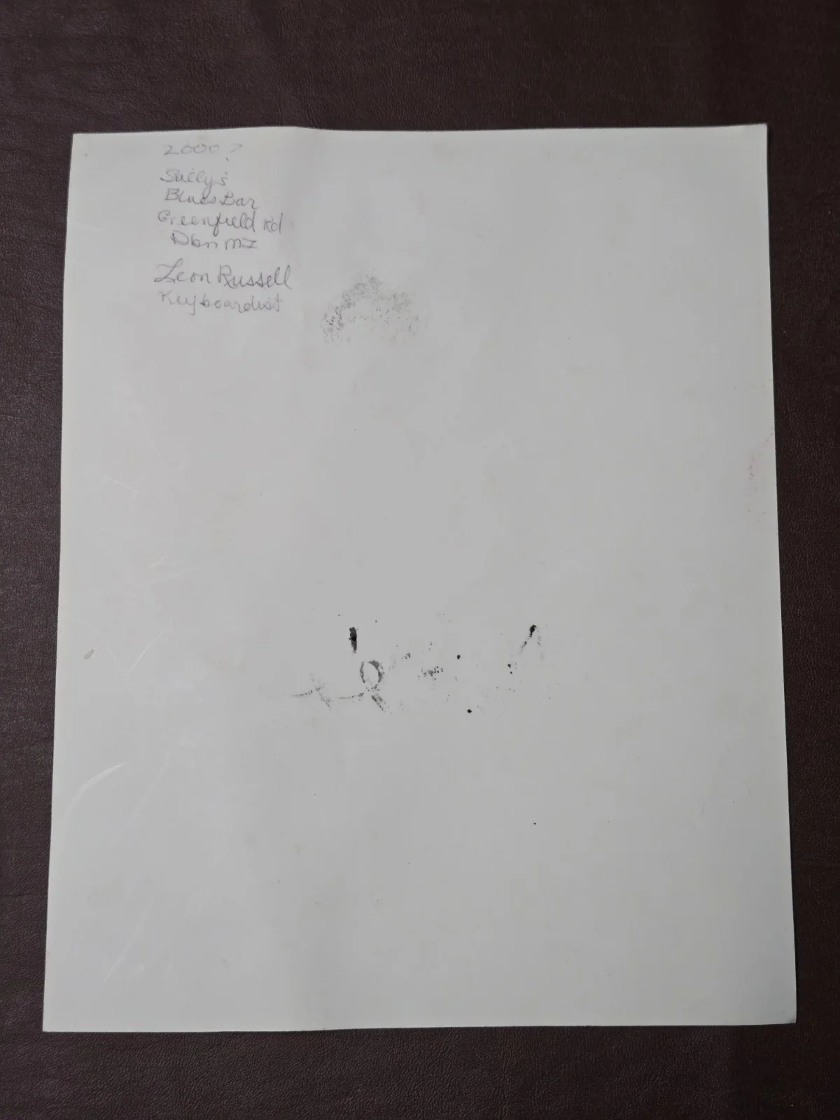 Black & White photograph of American HOF musician Leon Russell, signed (NO COA), изображение 5
