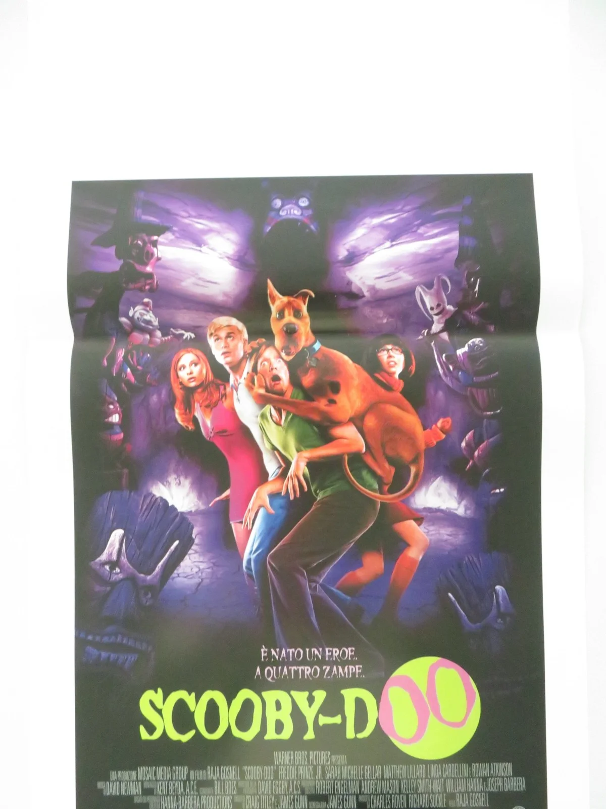 Scooby-doo ITALIAN LOCANDINA POSTER Freddie Prinze Jr. Michelle Gellar 2002, изображение 3