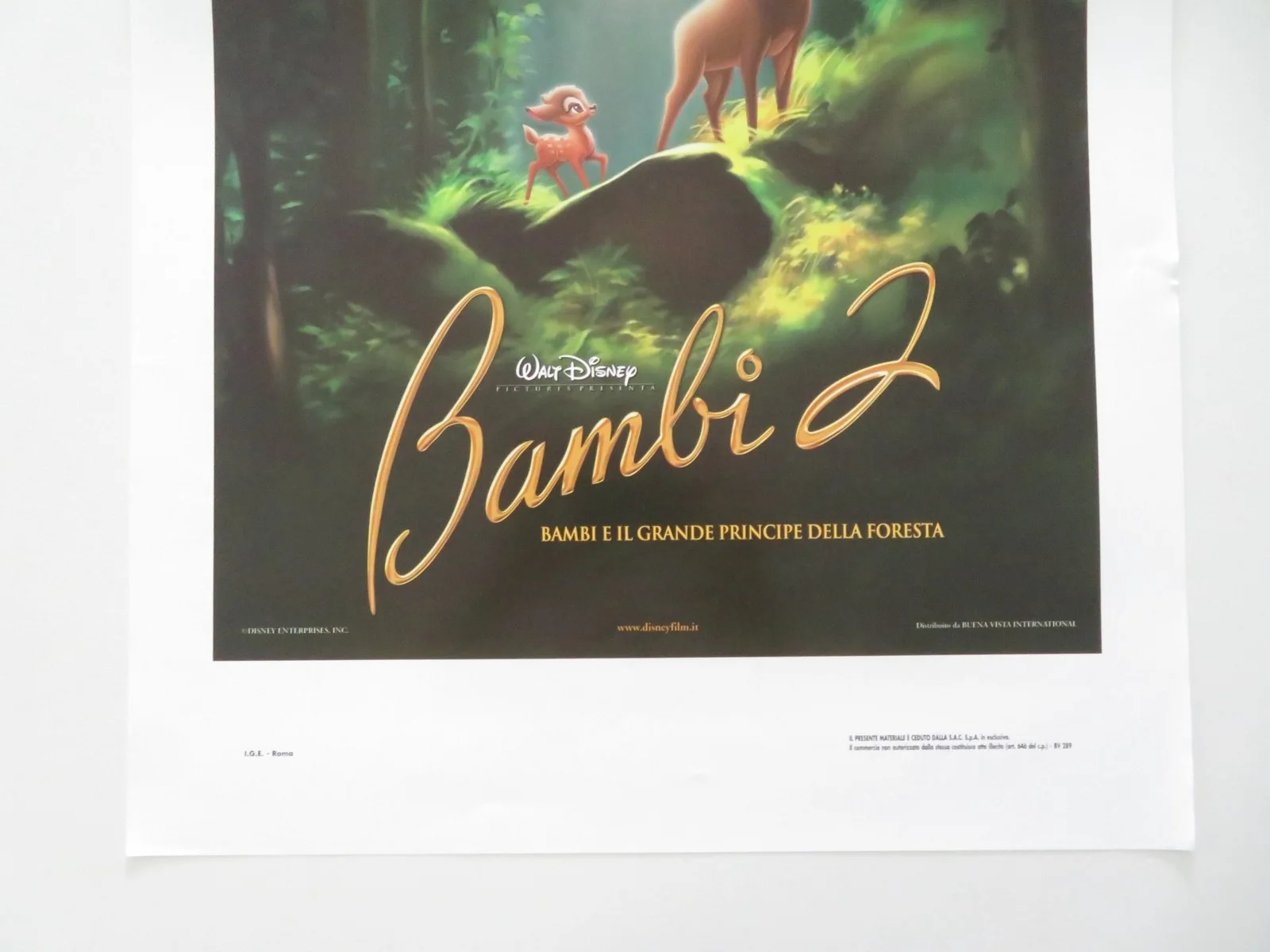 Bambi 2 ITALIAN LOCANDINA POSTER Disney Patrick Stewart Alexander Gould 2006, изображение 4