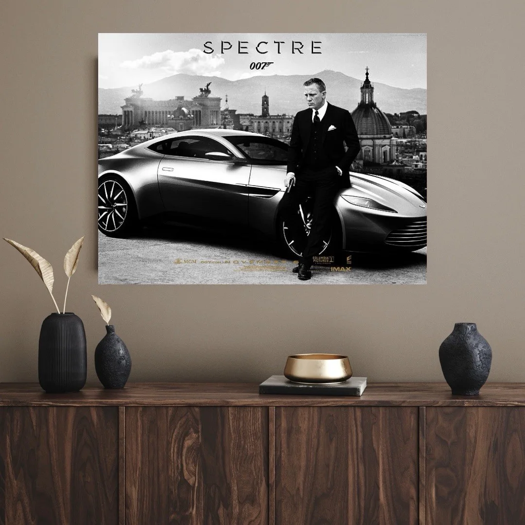 James Bond Inspired Spectre Poster Daniel Craig Aston Martin DB10 Art Print, image 2