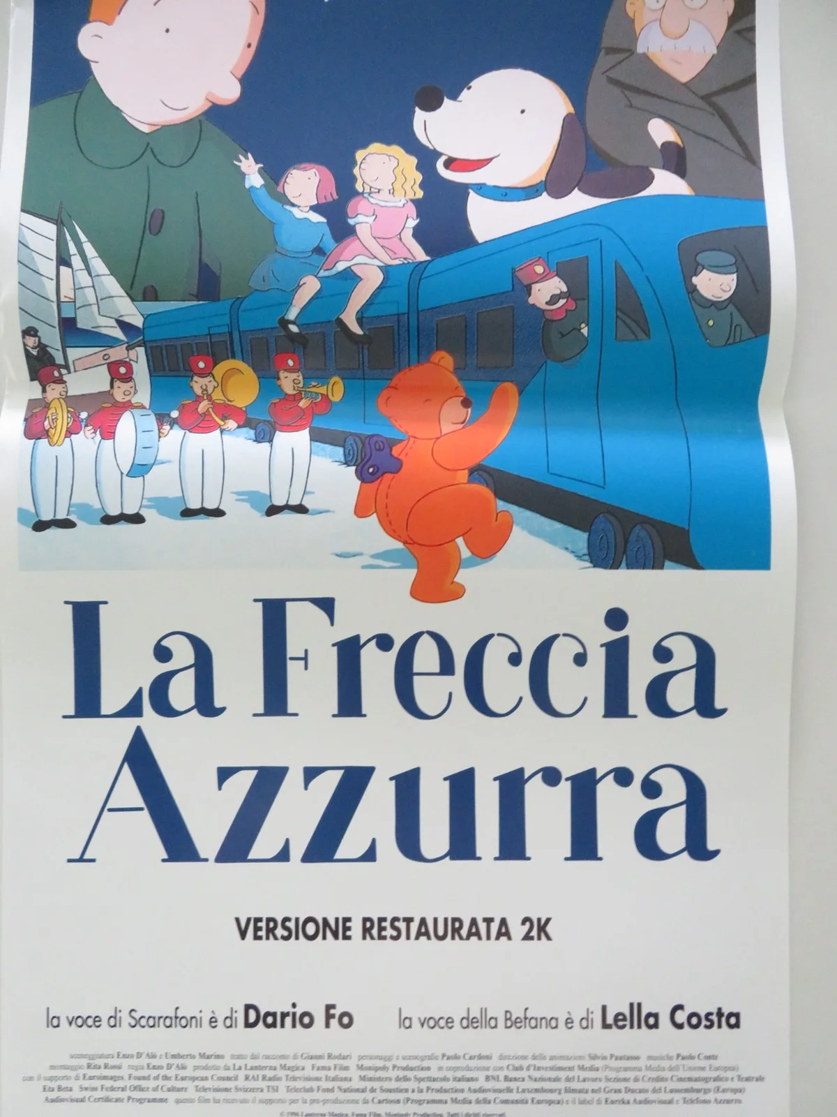 La Freccia Azzurra ITALIAN LOCANDINA POSTER Dario Fo Lella Costa 1996, изображение 3