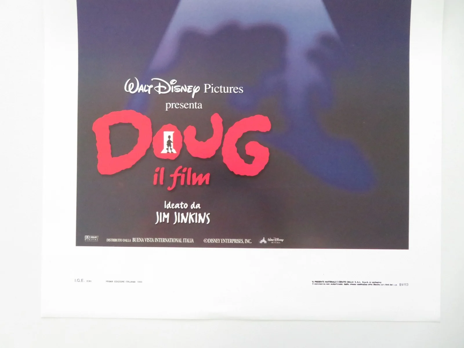 Doug's 1st Movie ITALIAN LOCANDINA POSTER Disney Thomas Lyons Fred Newman 1999, изображение 4