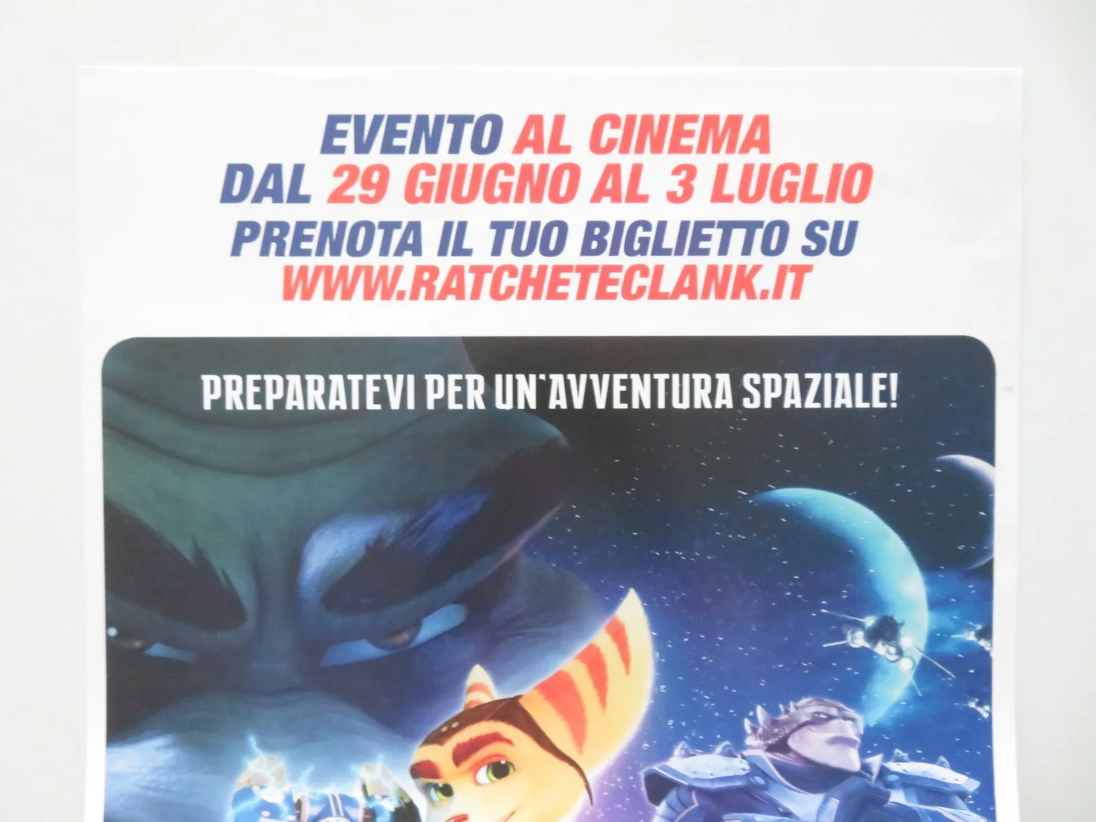 Ratchet & Clank ITALIAN LOCANDINA POSTER Paul Giamatti John Goodman 2016, изображение 2