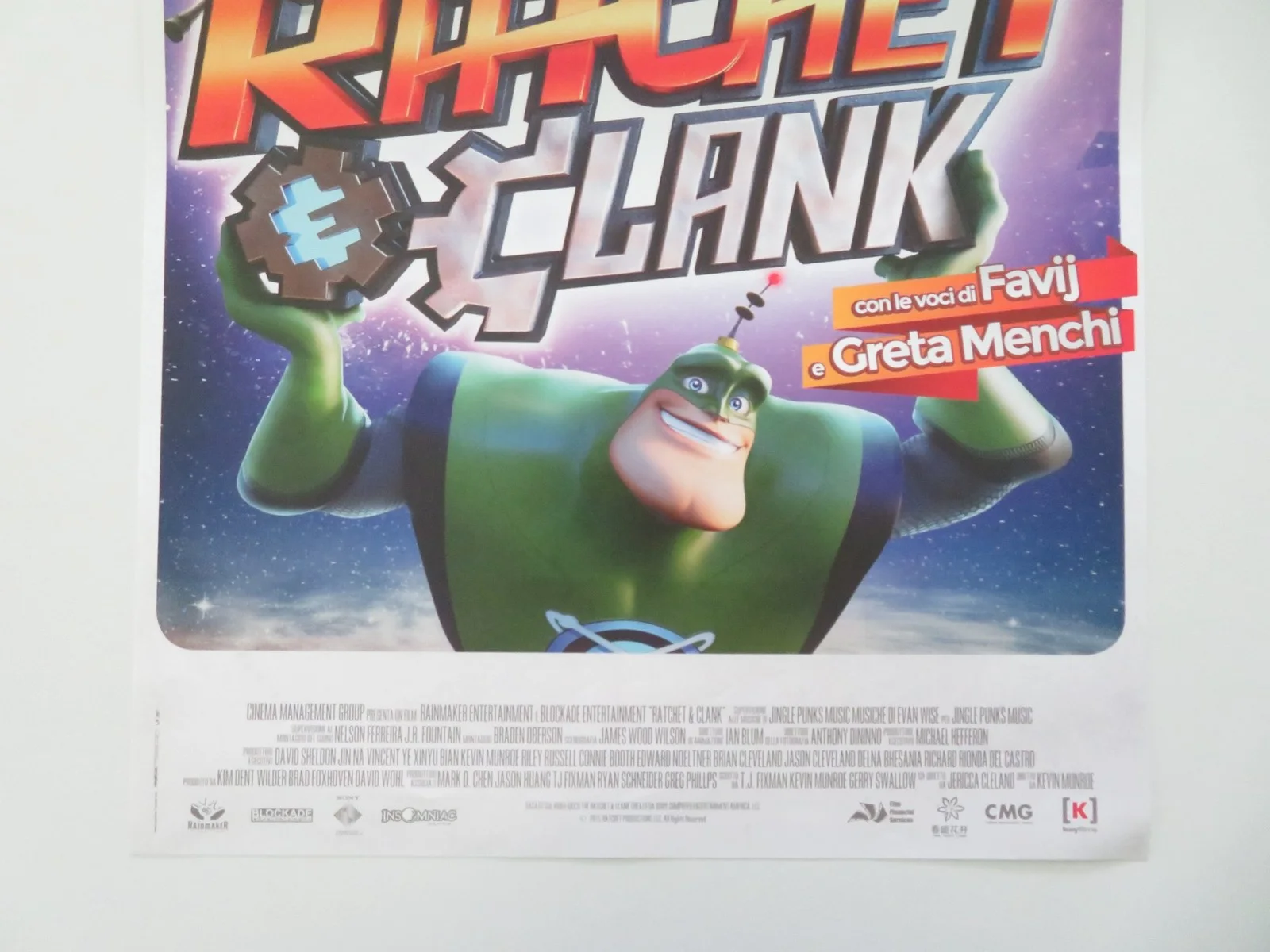 Ratchet & Clank ITALIAN LOCANDINA POSTER Paul Giamatti John Goodman 2016, изображение 4