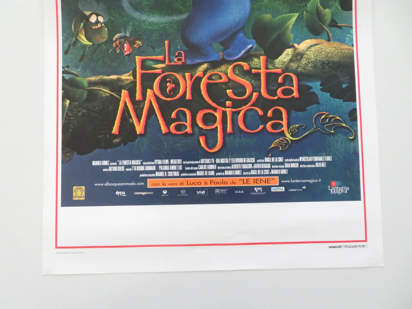 La Foresta Magica ITALIAN LOCANDINA POSTER Nacho Aldeguer Mar Bordallo 2001, изображение 4