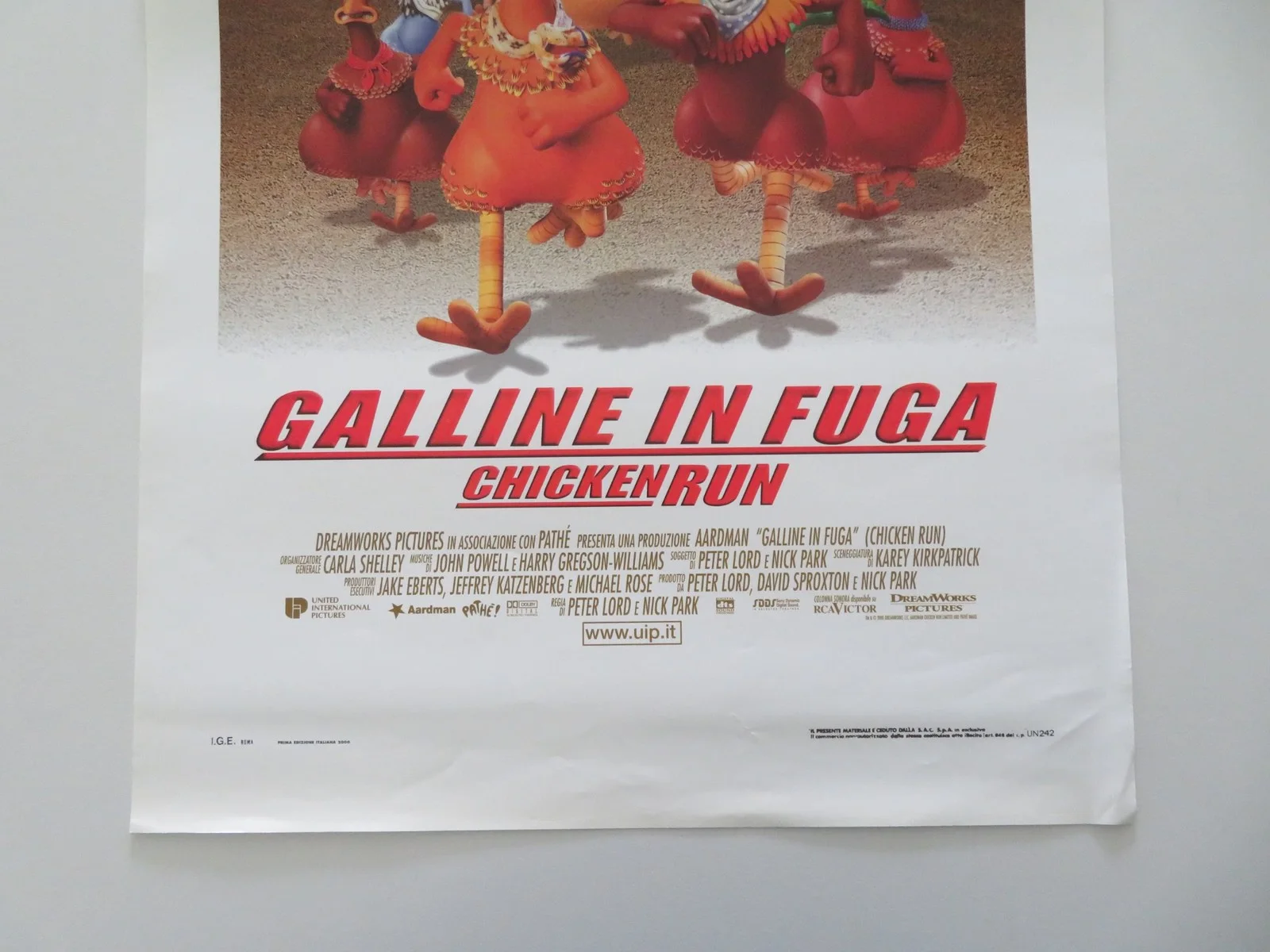 Chicken Run ITALIAN LOCANDINA POSTER Mel Gibson Phil Daniels 2000, image 4