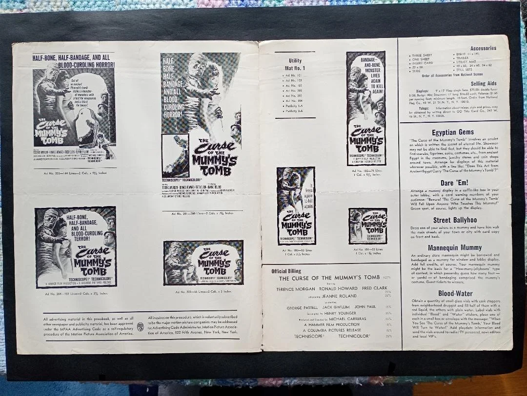 CURSE OF THE MUMMY'S TOMB pressbook, изображение 2