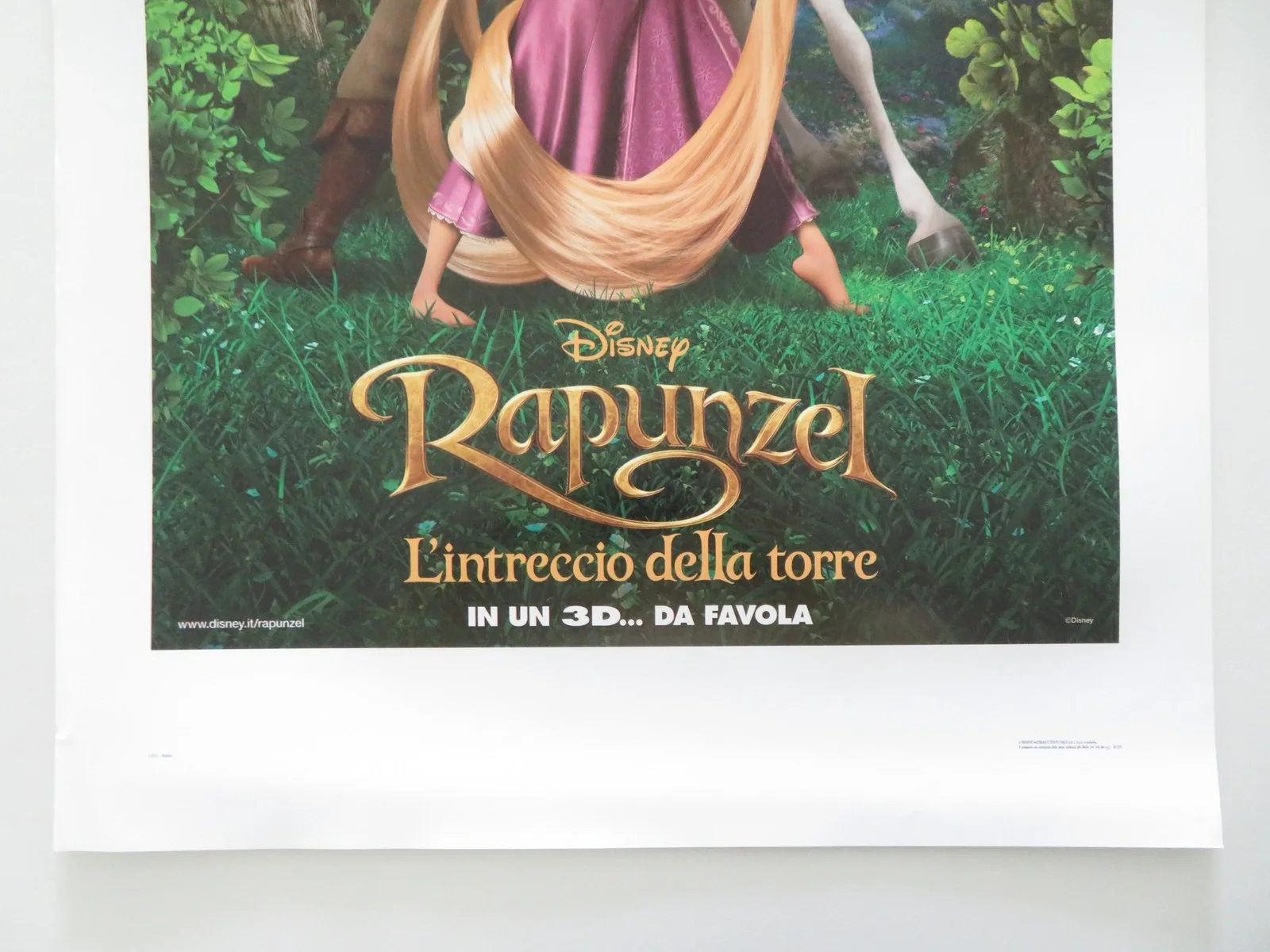 Tangled ITALIAN LOCANDINA POSTER Disney Mandy Moore Zachary Levi 2010, изображение 4