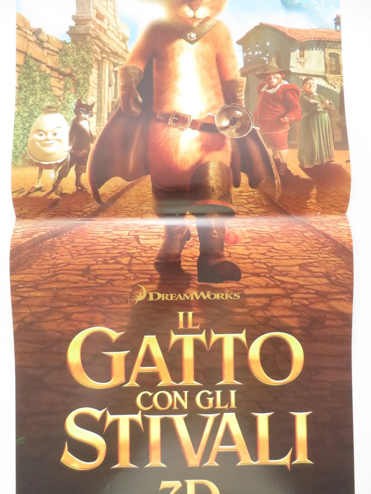 Puss In Boots ITALIAN LOCANDINA POSTER Antonio Banderas Salma Hayek 2011, изображение 3