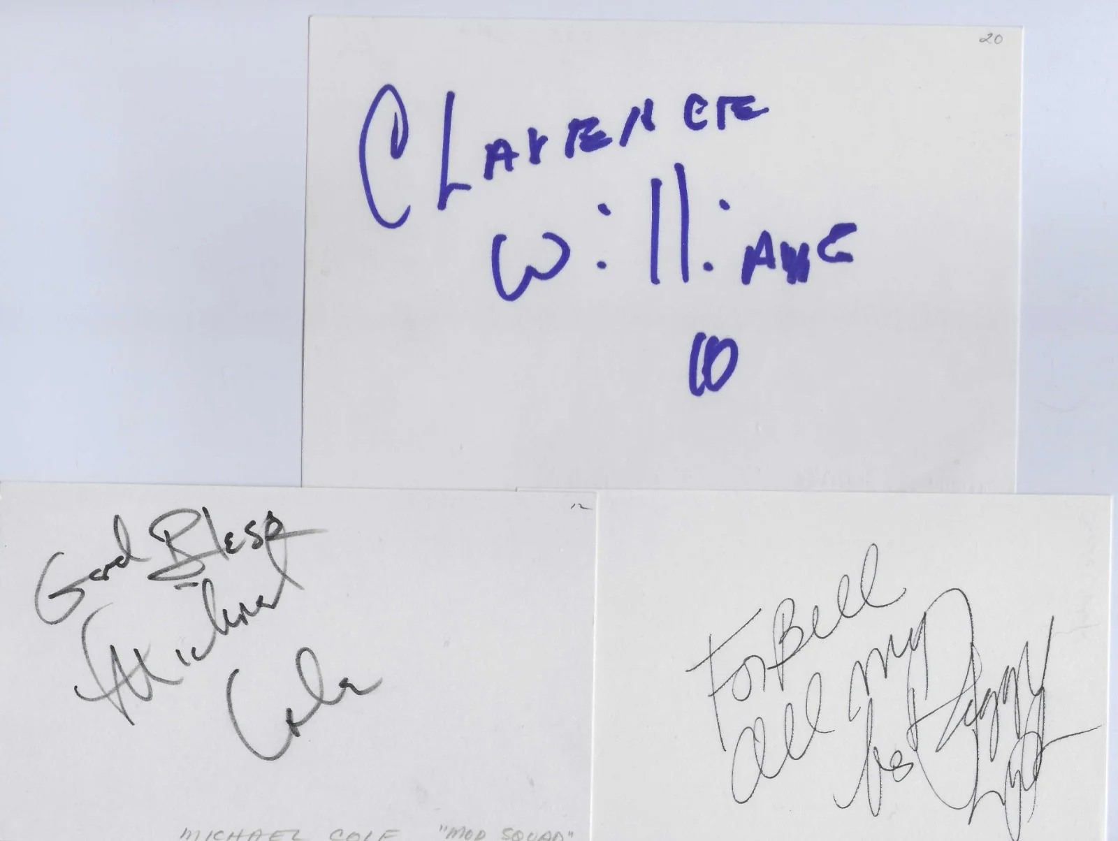 Peggy Lipton, Clarence Williams, Michael Cole — The MOD SQUAD signed Peggy Lipton, Clarence Williams III, Michael Cole UACC COA, image 2