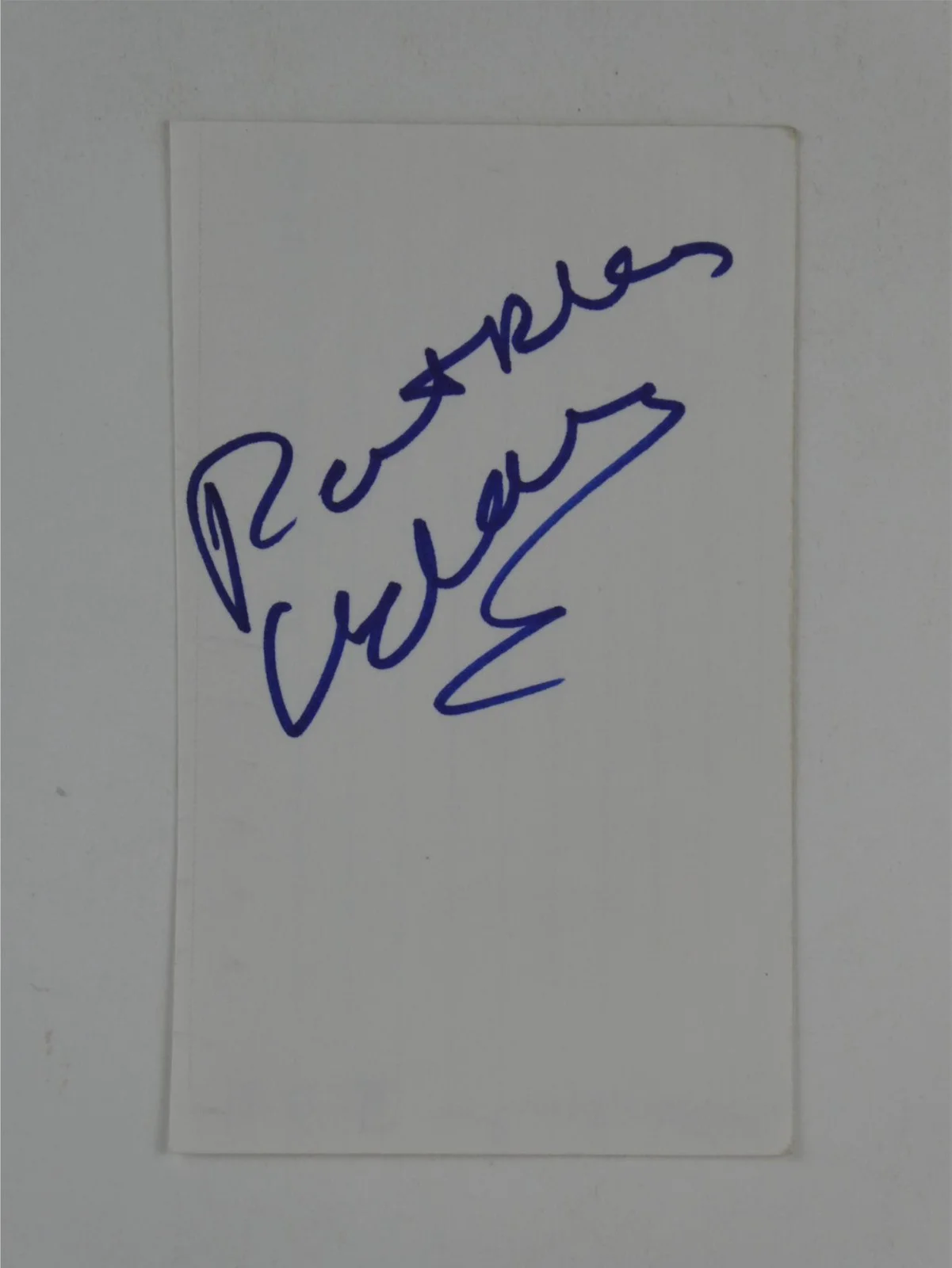 Patricia Velasquez — Patricia Velasquez Signed 3x5 Index Card Autographed The Mummy JSA COA, image 2