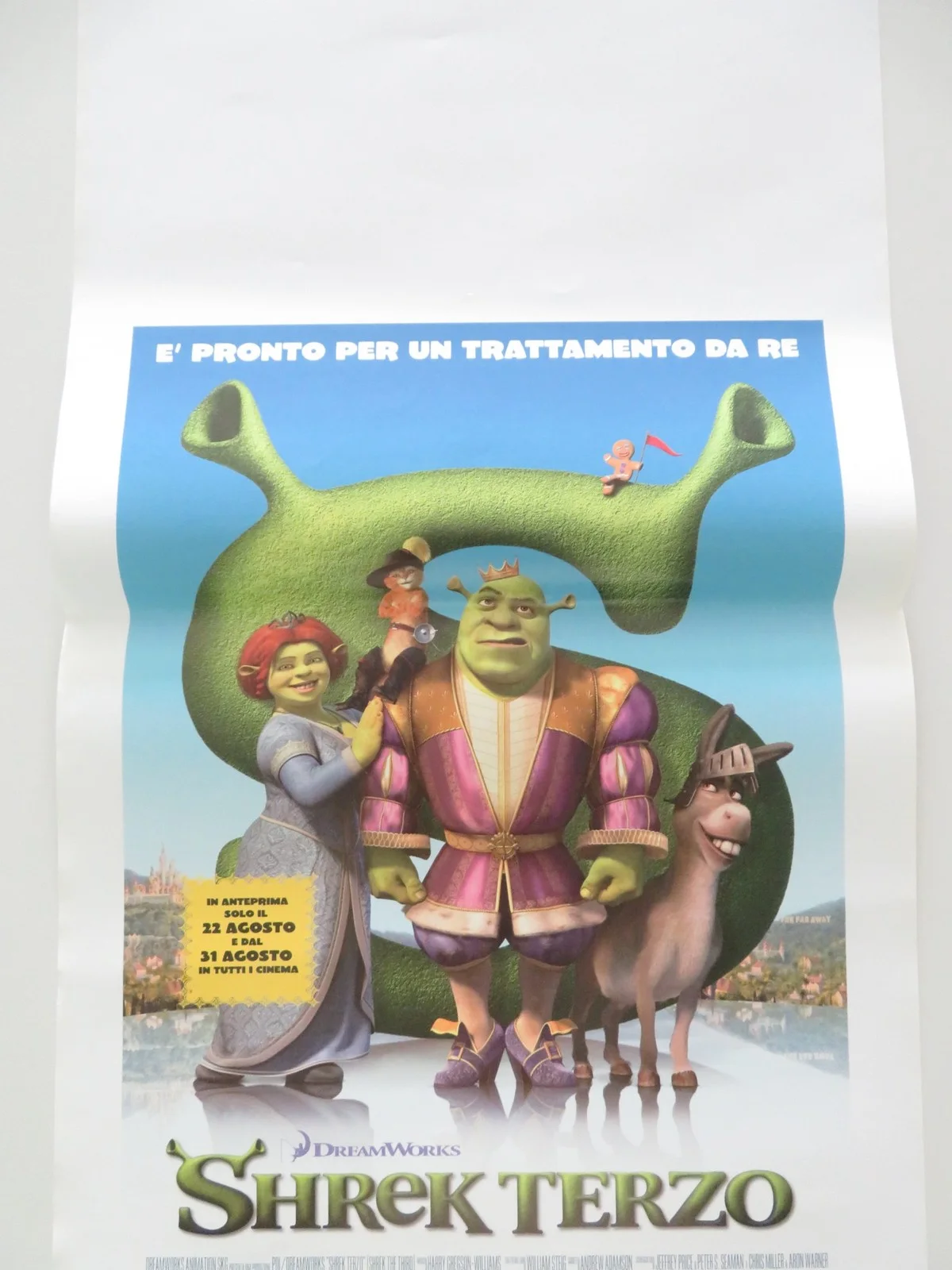 Shrek The Third ITALIAN LOCANDINA POSTER Mike Myers Eddie Murphy 2007, изображение 3