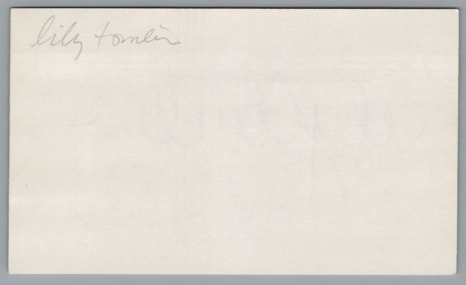 Lily Tomlin — Lily Tomlin Signed 3x5 Index Card Laugh-In Autographed, image 2