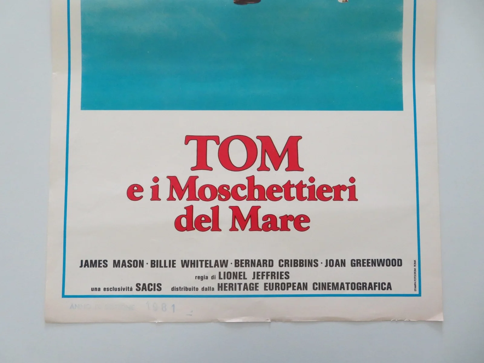 Water Babies ITALIAN LOCANDINA POSTER James Mason Bernard Cribbins 1981, изображение 4