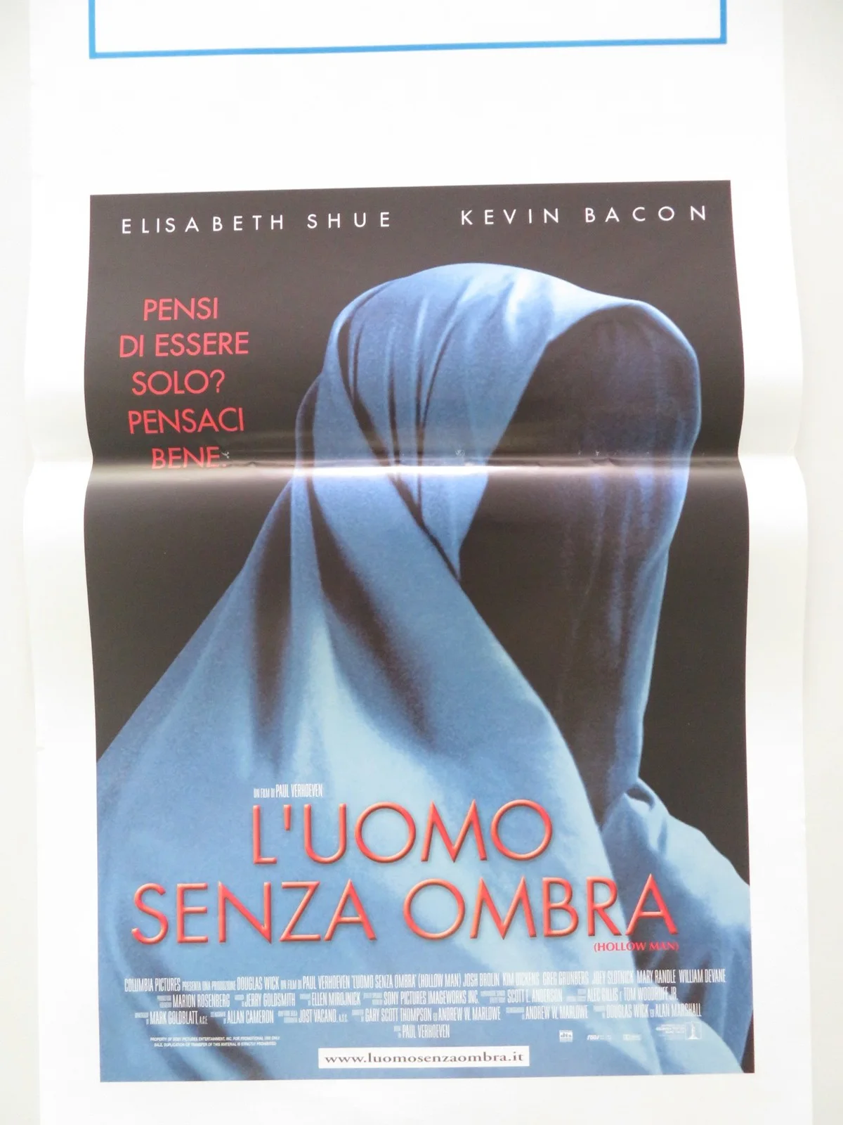 Hollow Man ITALIAN LOCANDINA POSTER KEVIN BACON ELISABETH SHUE 2000, изображение 3