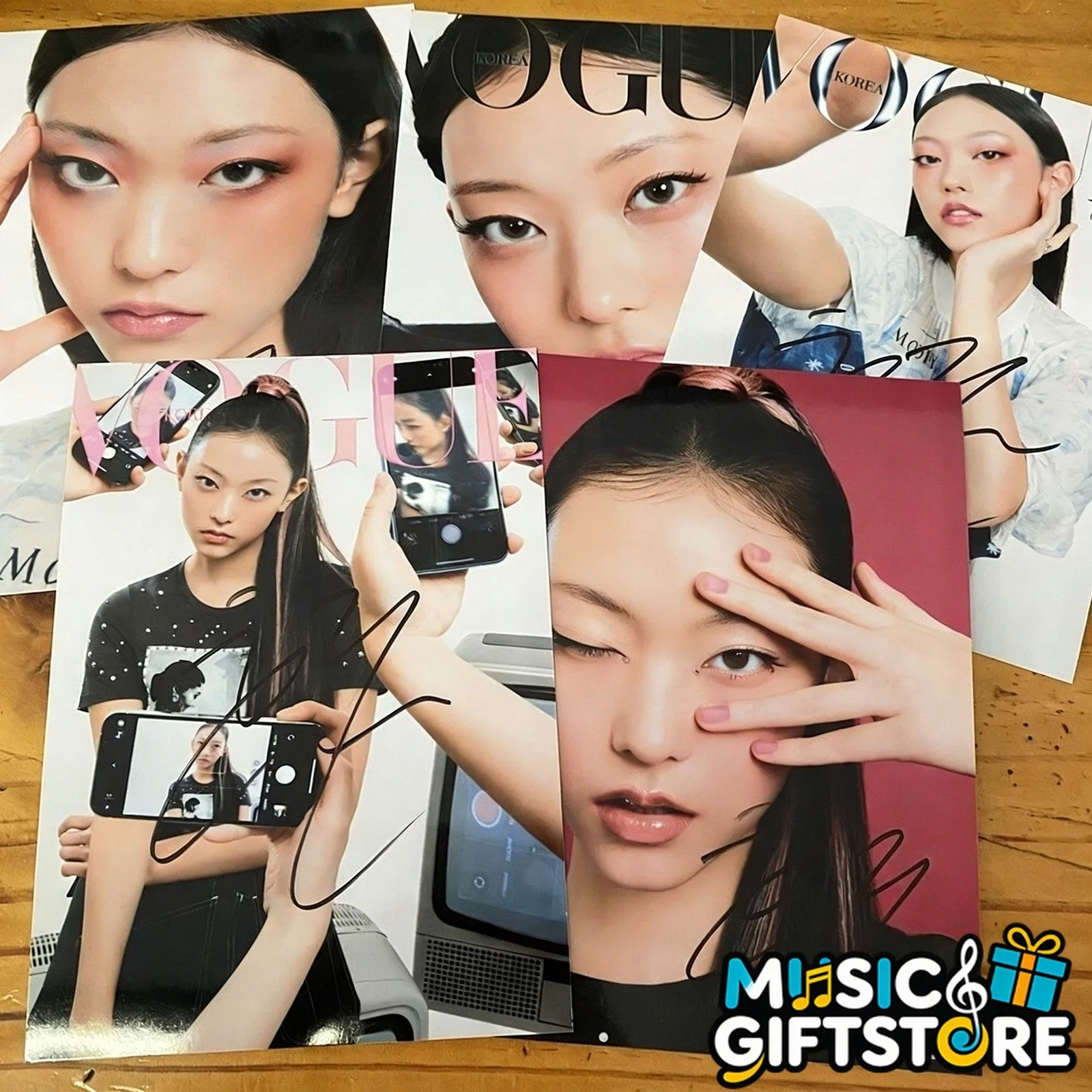 NEWJEANS HAERIN Autographed Signed Photo K-POP Collection 4*6 2025F #MUGS, изображение 2