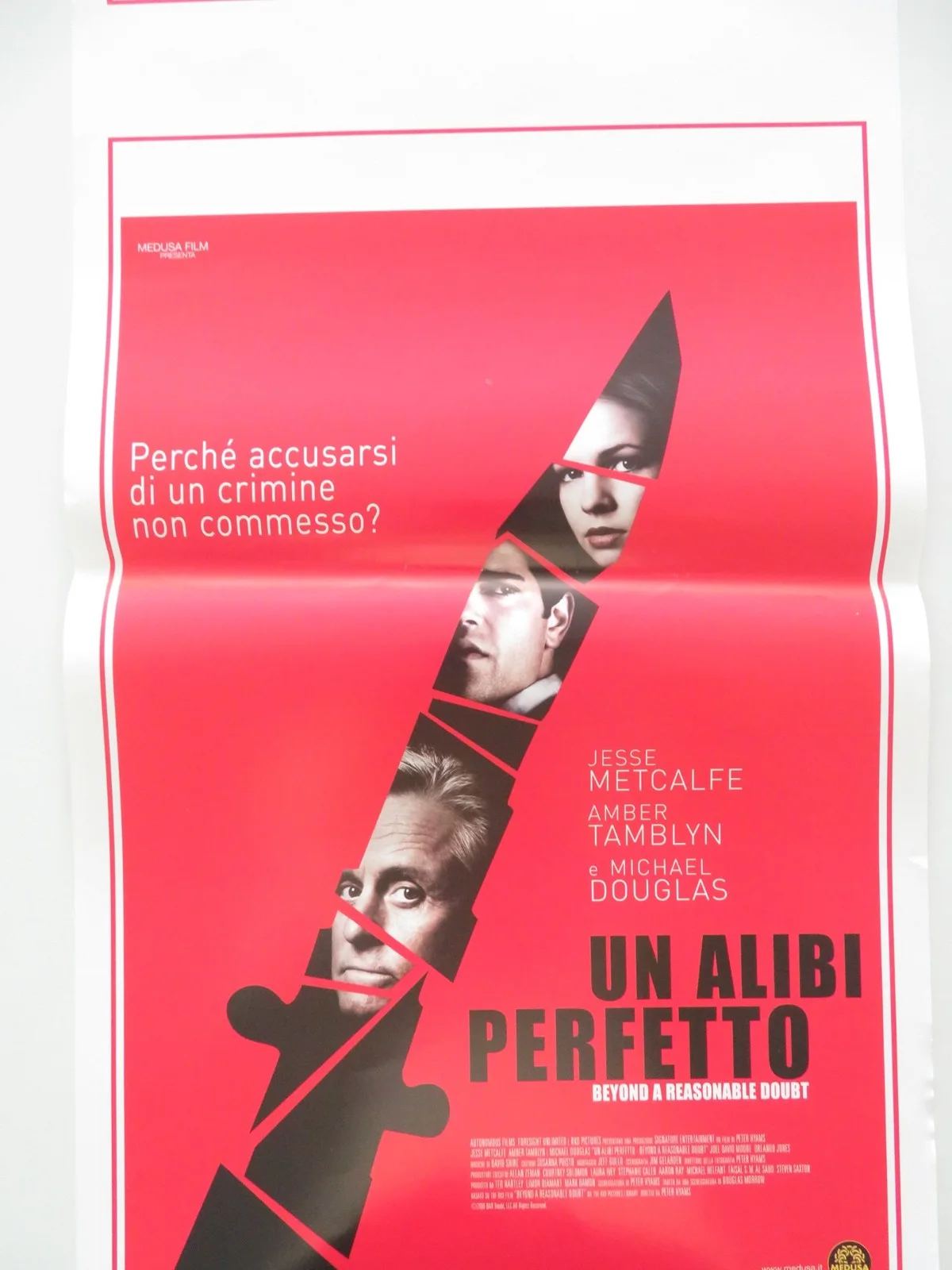 Beyond A Reasonable Doubt ITALIAN LOCANDINA POSTER DOUGLAS JESSE METCALFE 2009, изображение 3