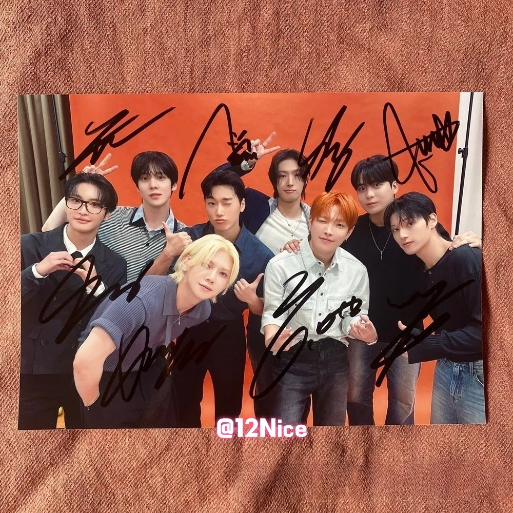 ATEEZ Group Autographed Photo Golden Hour Part4 4*6 K-POP Collection 2026A #Nice, изображение 2