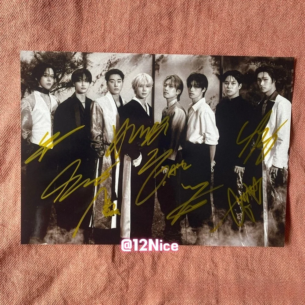 ATEEZ Group Autographed Photo Golden Hour Part4 4*6 K-POP Collection 2026 #Nice, изображение 2