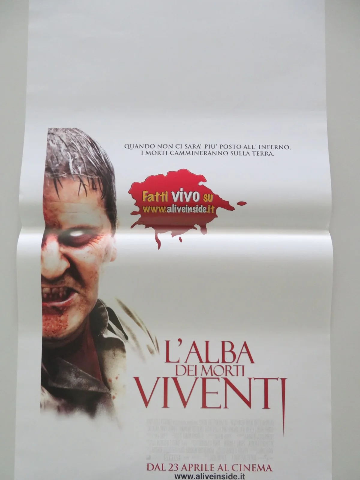 Dawn Of The Dead ITALIAN LOCANDINA POSTER SARAH POLLEY VING RHAMES 2004, изображение 3