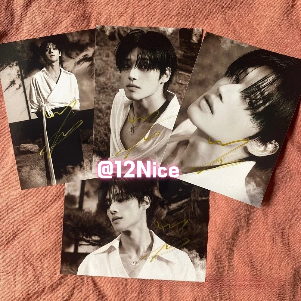 ATEEZ Wooyoung Autographed Photo Golden Hour Part4 4*6 KPOP Collection 2026 #Nic, изображение 2